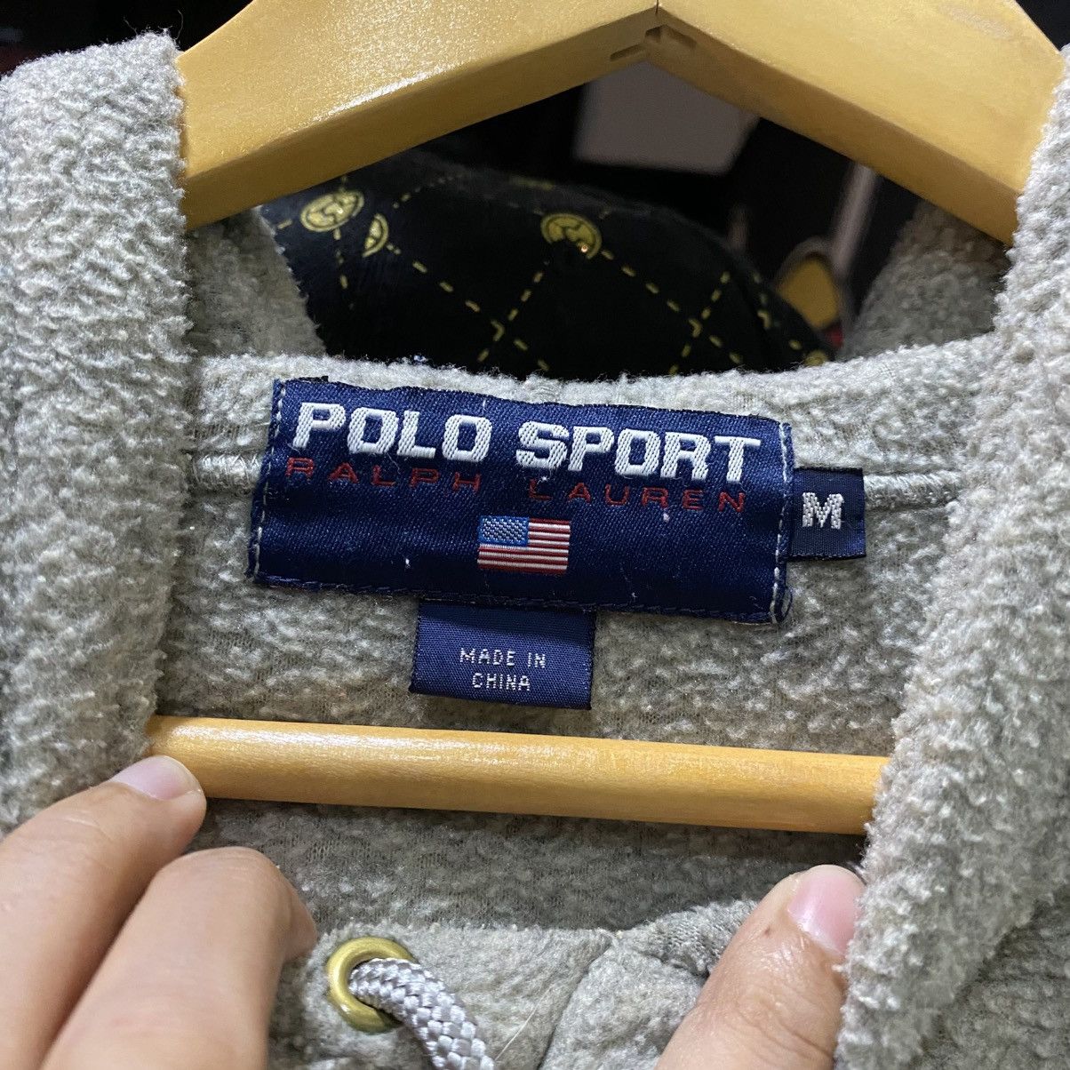 Polo Ralph Lauren Vintage 90s Ralph Lauren Polo Usa Fleece Hoodie Sweater Size US M / EU 48-50 / 2 - 9 Thumbnail