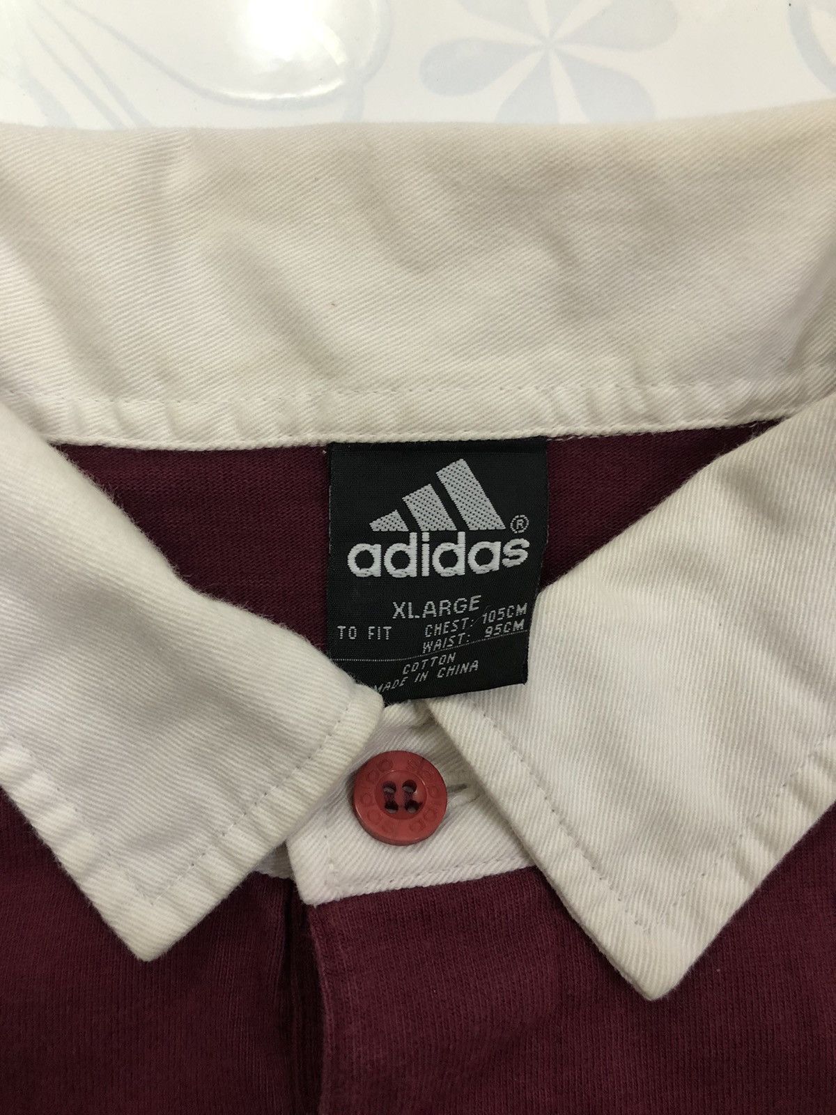Adidas × Vintage DOPE 🔥 90s ADIDAS TRAINING RUGBY SHIRT TRICOLOUR RARE STRIPE Size US XL / EU 56 / 4 - 10 Thumbnail