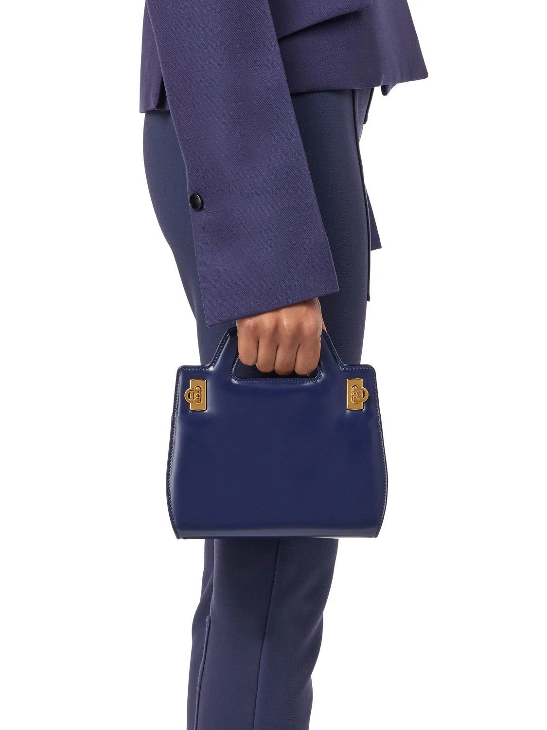 Salvatore Ferragamo o1s1rm0924 Size: OS / Wanda Mini Handle Bag in Blue Size ONE SIZE - 2 Thumbnail
