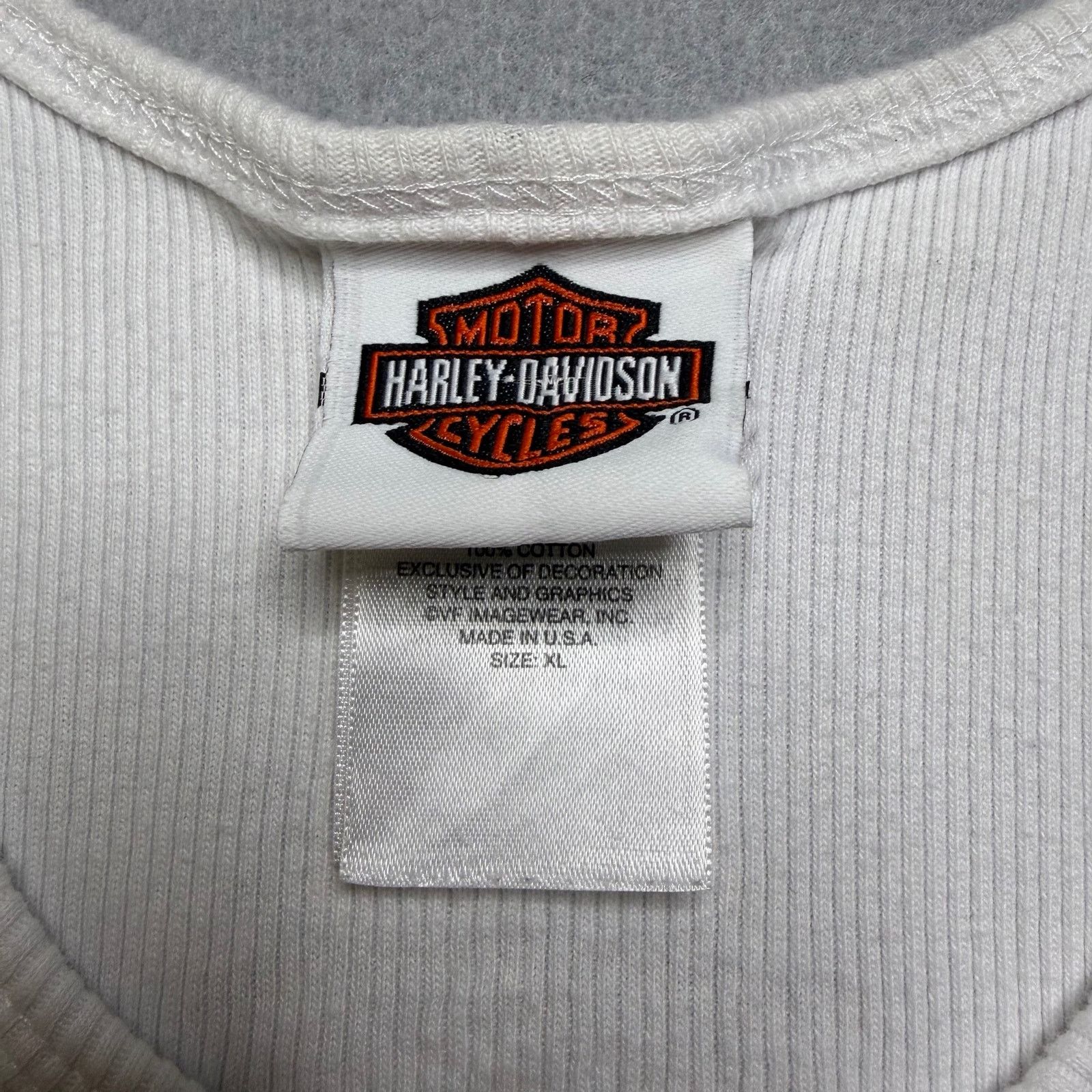 Harley Davidson Harley Davidson Women XL White Ribbed Tank Top Abilene Texas Size XL / US 12-14 / IT 48-50 - 3 Thumbnail