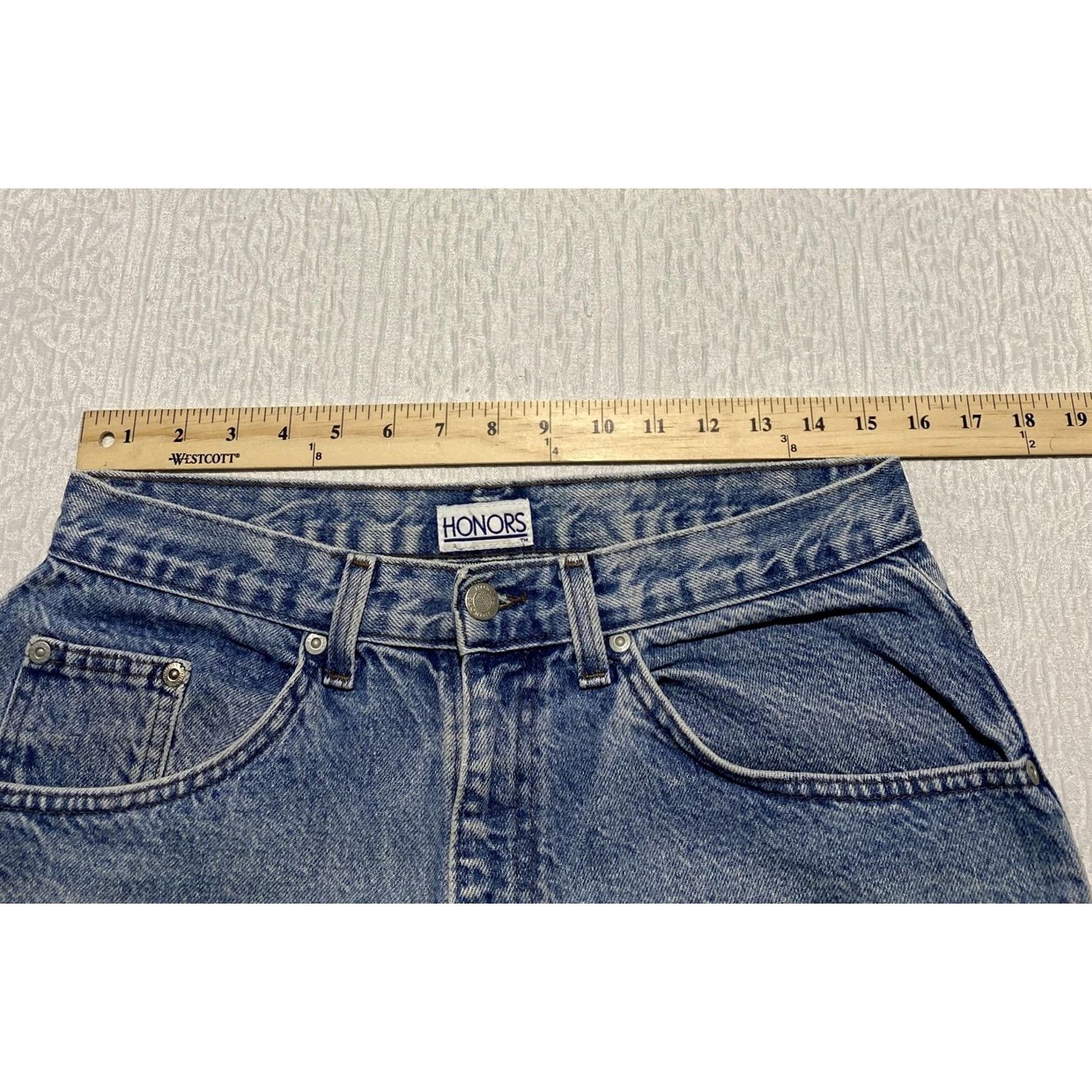 Vintage VINTAGE Honors Jeans Womens 16 Blue High Rise Tapered Leg 90s Denim 100% Cotton Size 38" / US 16 / IT 52 - 7 Thumbnail