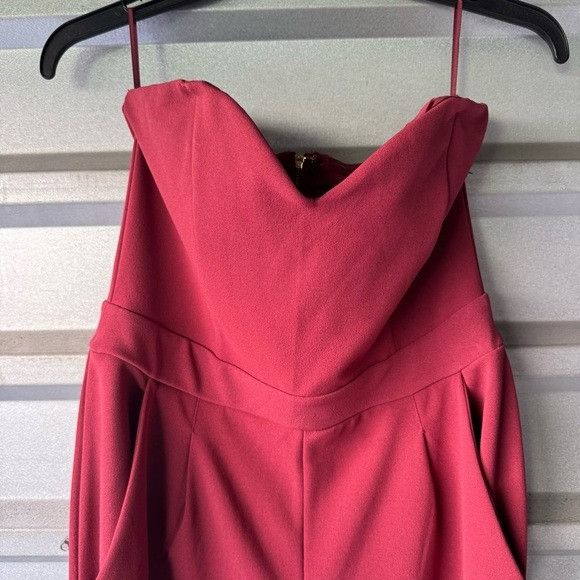 Express Express Strapless Red Jumpsuit Sz 6 Size M / US 6-8 / IT 42-44 - 2 Thumbnail
