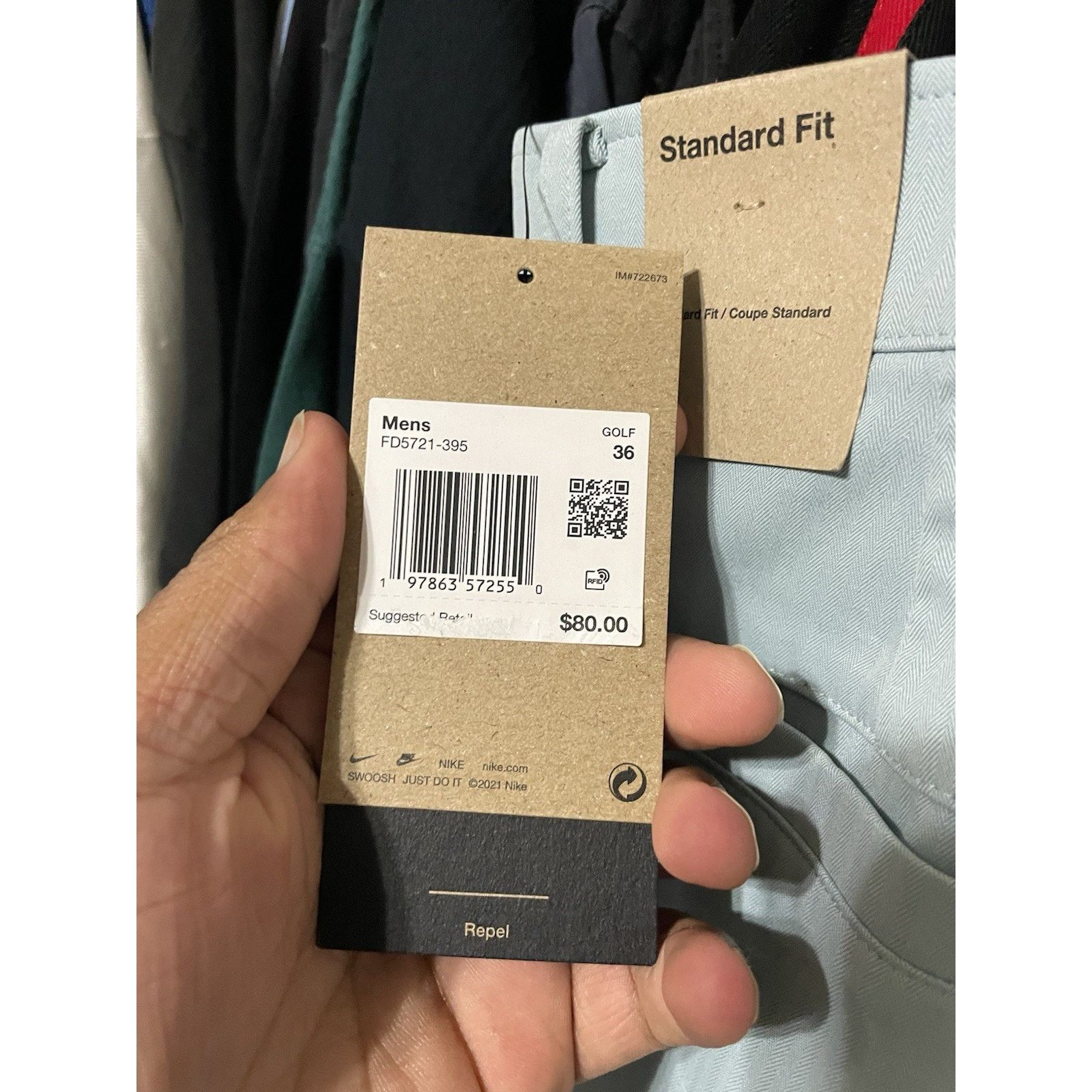 Nike Size 36-Nike Men Tour Dri-Fit 8" Chino Golf Shorts Cube Blue Size US 36 / EU 52 - 4 Thumbnail