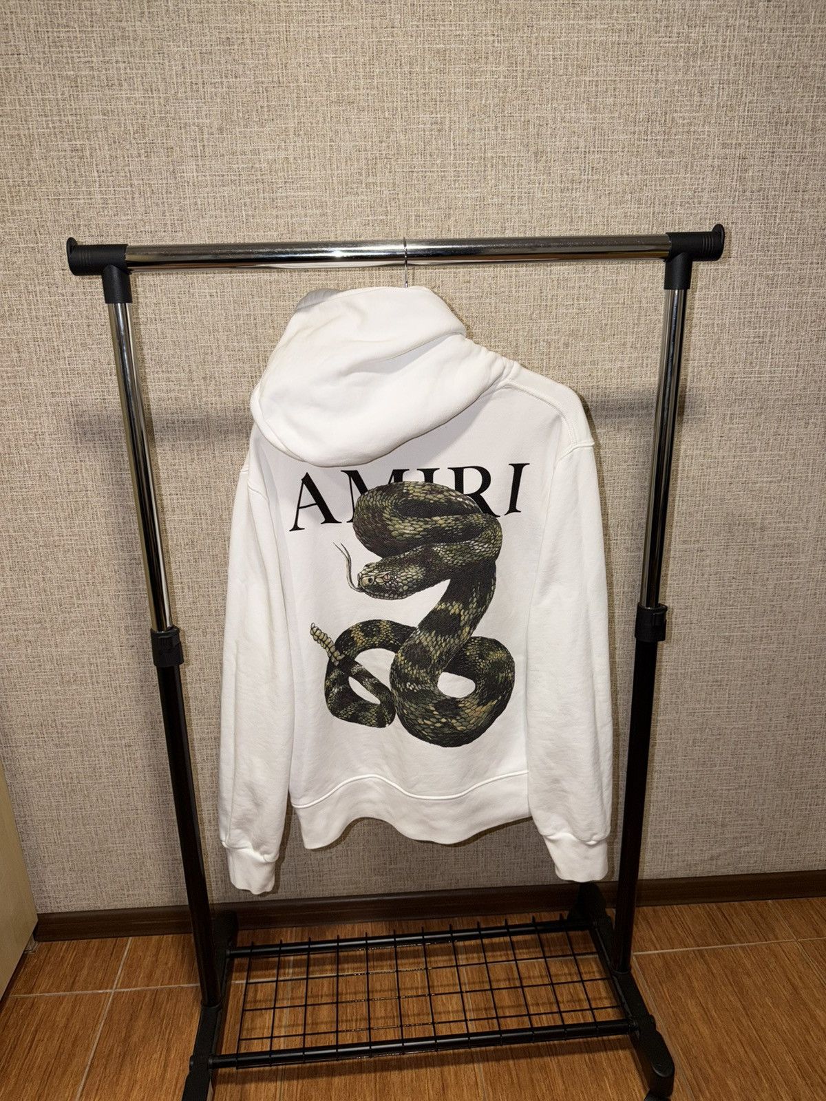 Amiri AMIRI MA SNAKE LOGO WHITE HOODIE Size US L / EU 52-54 / 3 - 1 Thumbnail