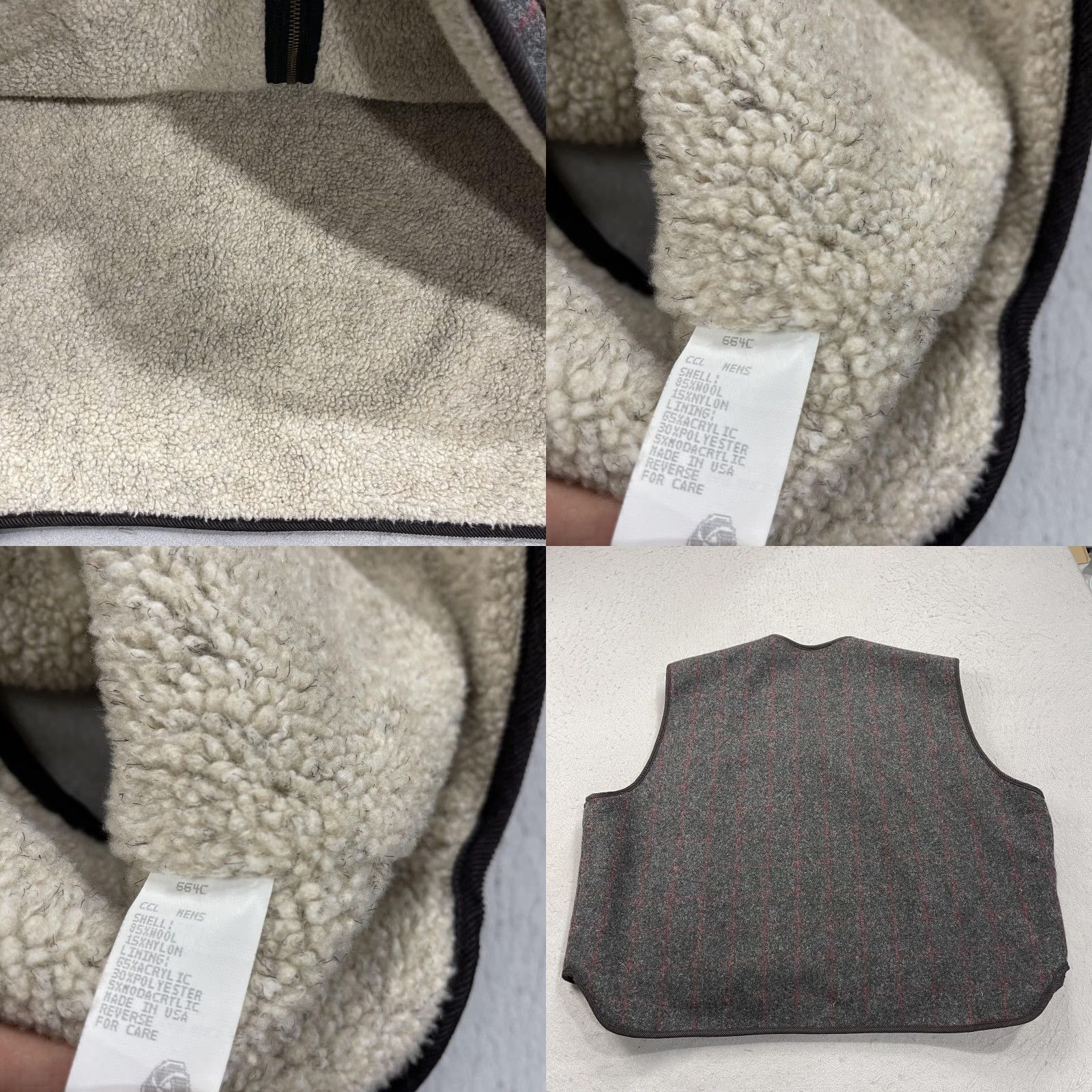 Vintage VINTAGE Woolrich Vest Mens 2XL Gray Plaid Wool Sherpa Lined Full Zip Outdoor Woolrich Vest Mens 2XL Gray Plaid Wool Sherpa Lined Zip Pockets Size US XXL / EU 58 / 5 - 8 Thumbnail