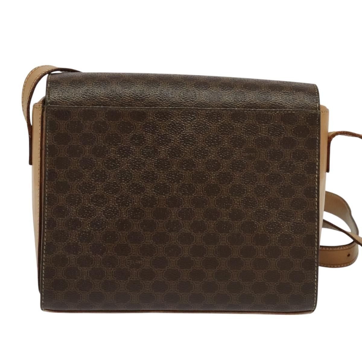 Celine CELINE Macadam Canvas Circle Shoulder Bag Pvc Leather Brown Size ONE SIZE - 3 Thumbnail