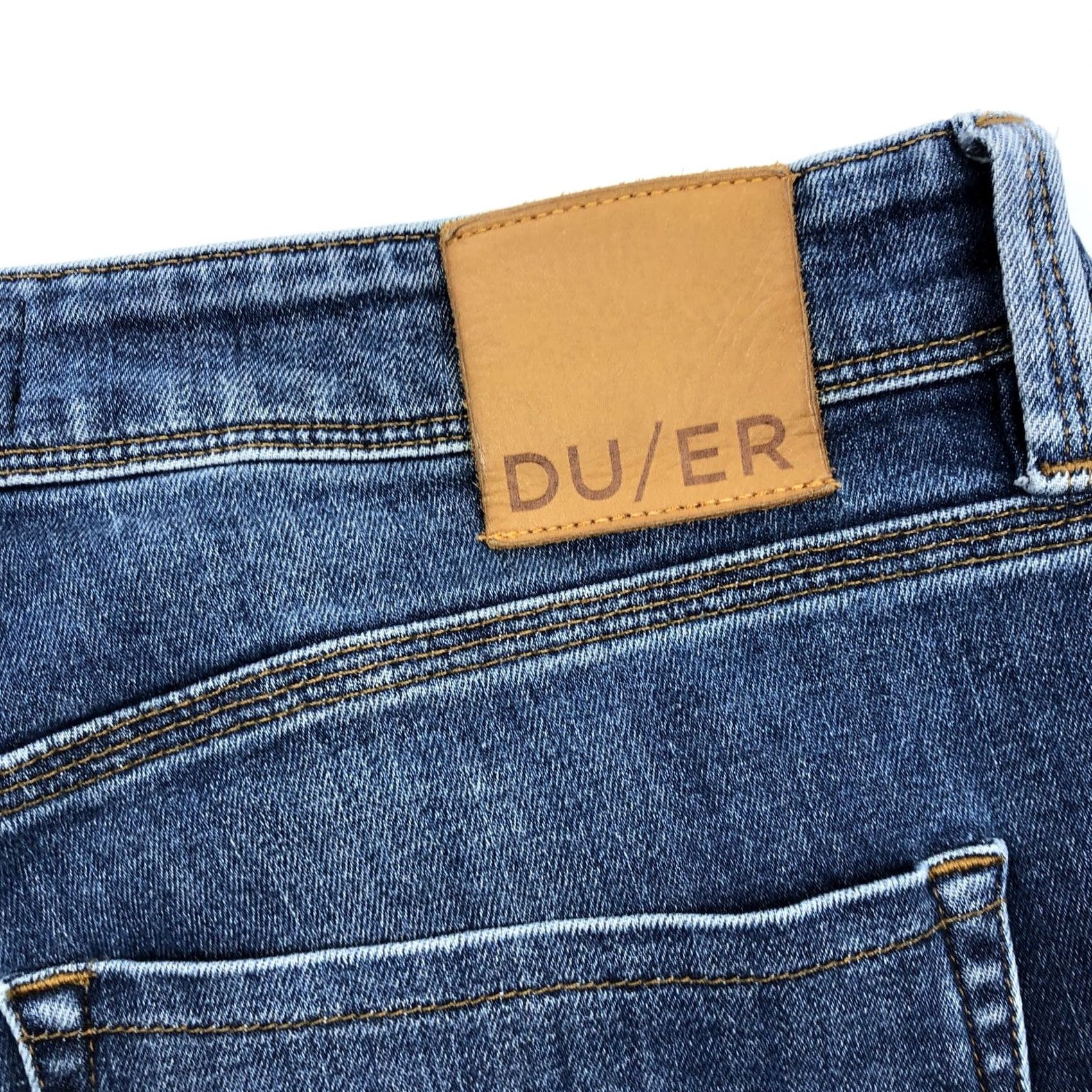 Denime DU/ER L2X Jeans Men 34x32 Blue Denim Stretch Relaxed Taper 5-Pocket Casual Modern W Mens Size US 34 / EU 50 - 5 Thumbnail
