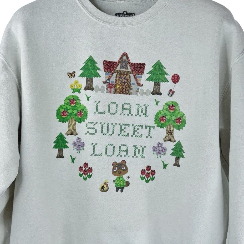 Nintendo ANIMAL CROSSING NINTENDO Men's White Game Graphic Sweatshirt Size US M / EU 48-50 / 2 - 1 Thumbnail