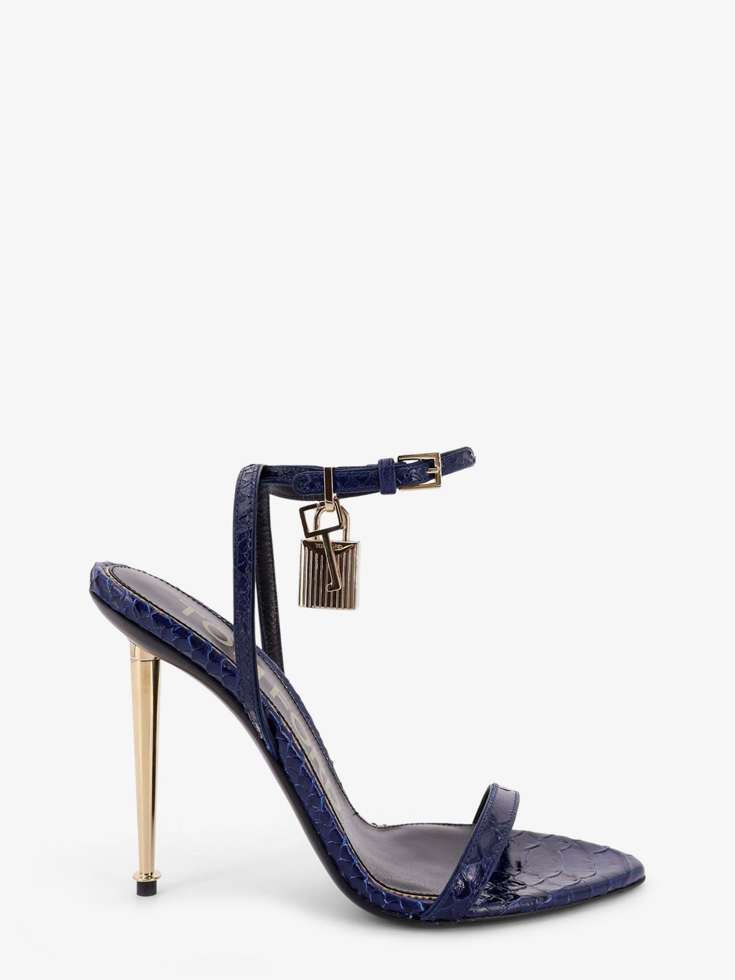 Tom Ford Laminated Leather Sandals With Iconic Padlock Size US 7 / IT 37 - 1 Thumbnail