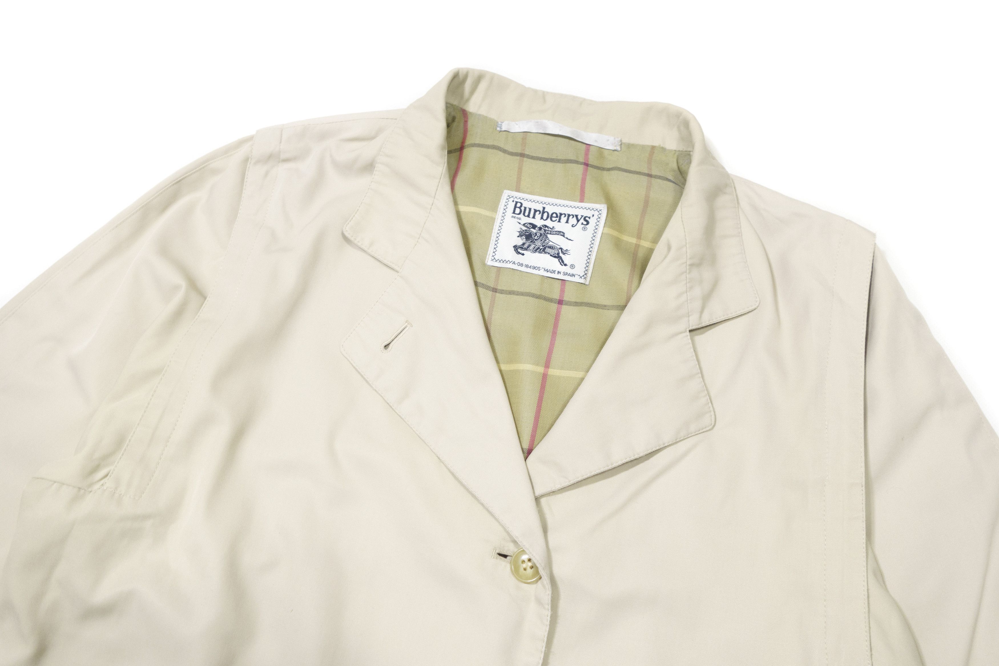 Burberry 90S Light Trench Coat Vintage Size L / US 10 / IT 46 - 4 Thumbnail