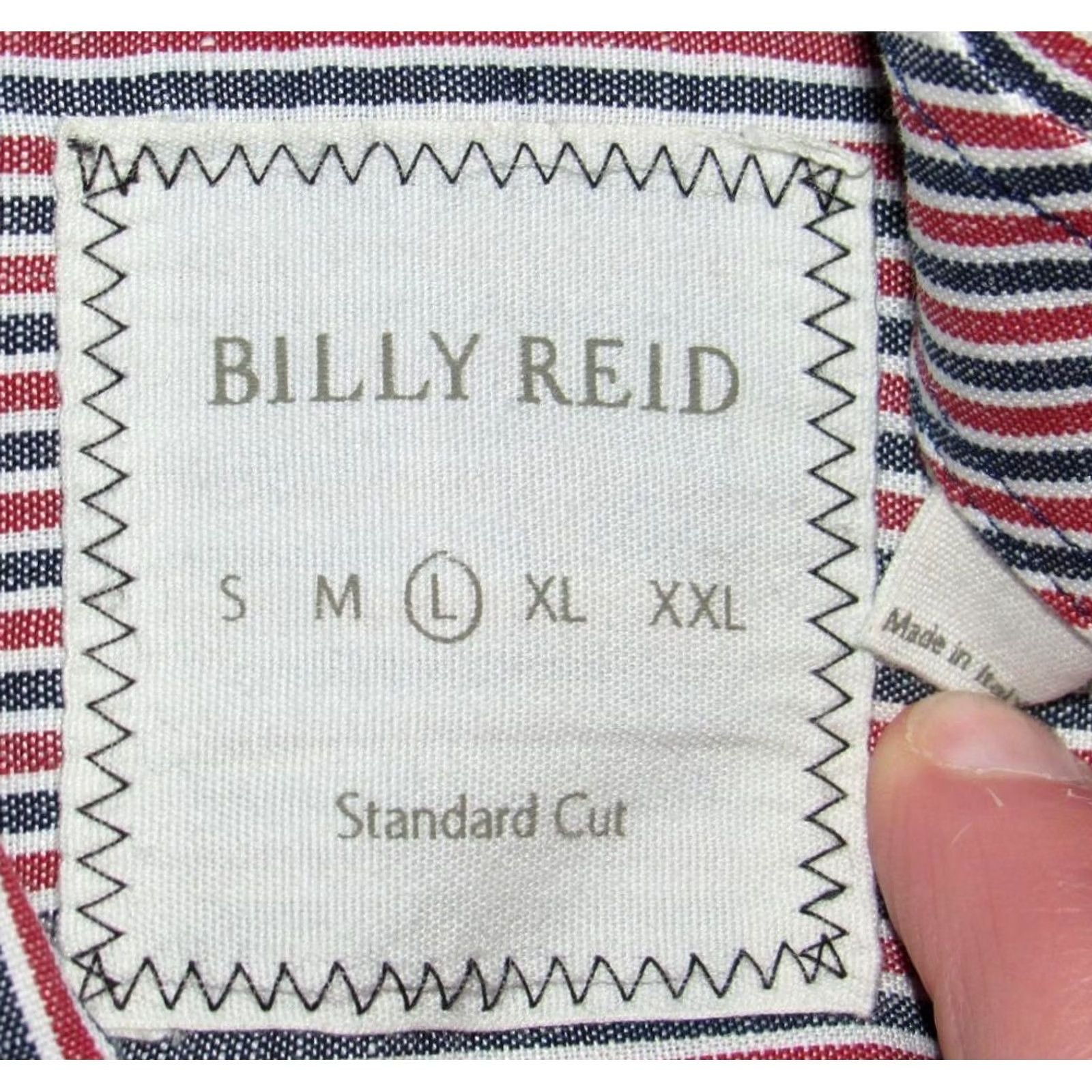 Billy Reid BILLY REID Red Blue Linen Cotton Blend Long Sleeve Button Down Shirt Large Shirt Mens XS? Size US L / EU 52-54 / 3 - 4 Thumbnail