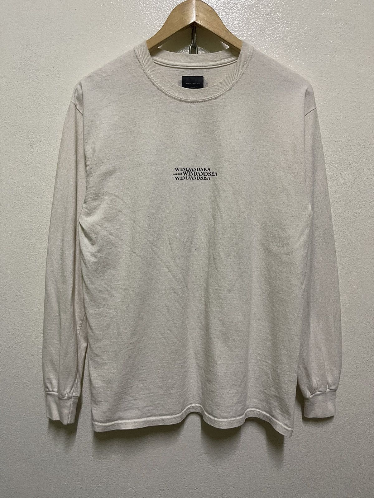 image of Wind And Sea Collab Ameri Long Sleeve T Shirt in White, Men's (Size Small)