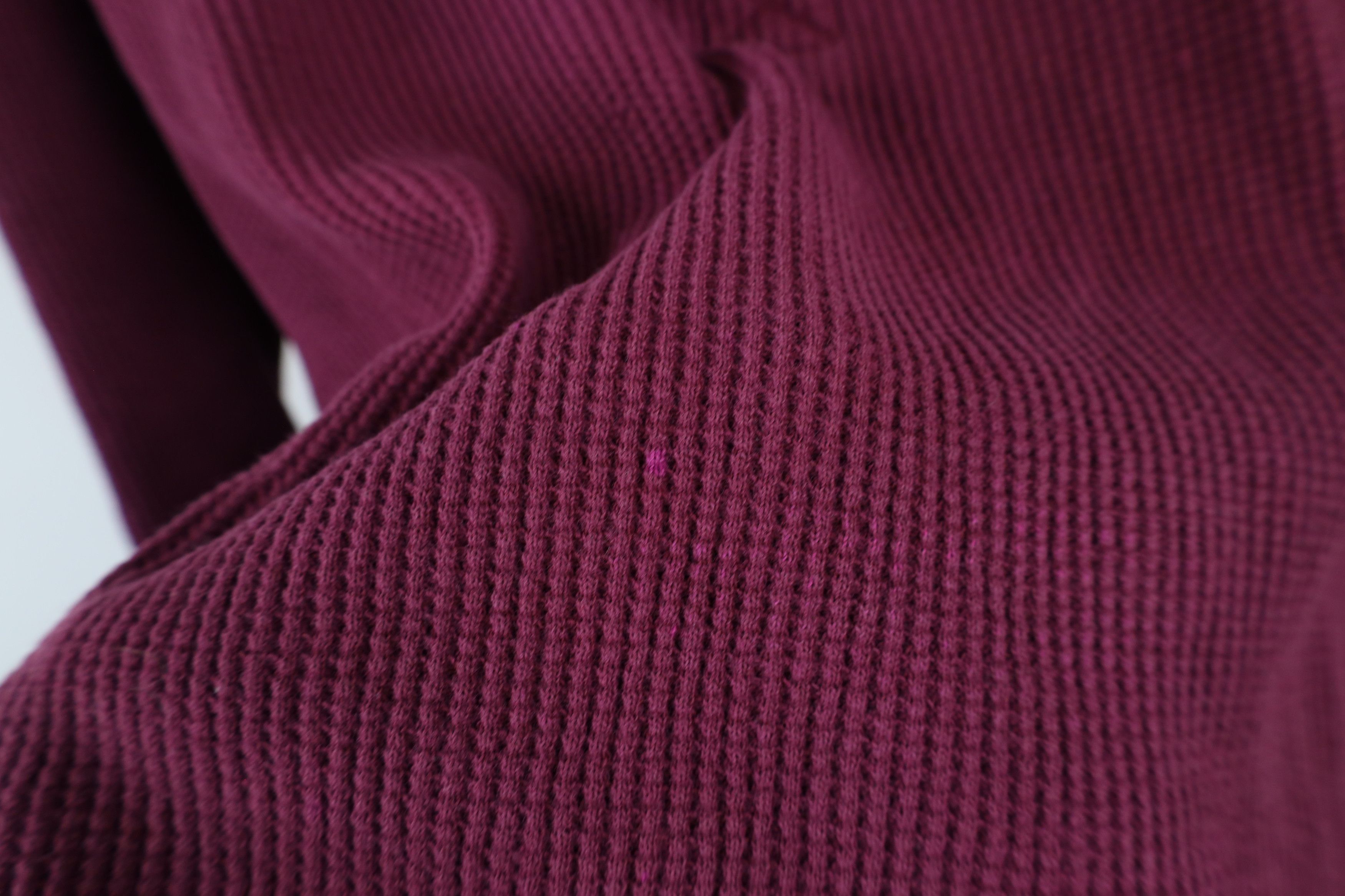 Vintage Vintage 90s Streetwear Waffle Knit Henley T-Shirt Red Size XL / US 12-14 / IT 48-50 - 8 Thumbnail