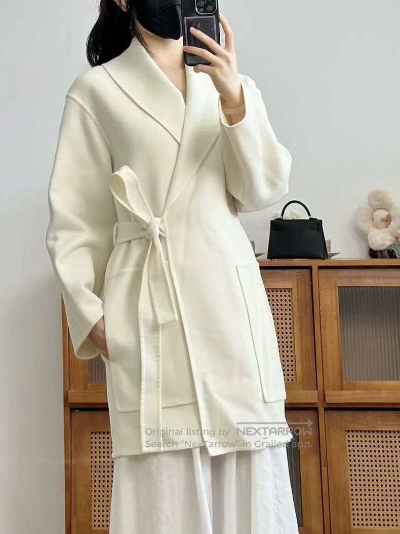 Hermes Hermes Autumn/Winter Beige Cashmere Wool Coat Size XS / US 0-2 / IT 36-38 - 6 Thumbnail