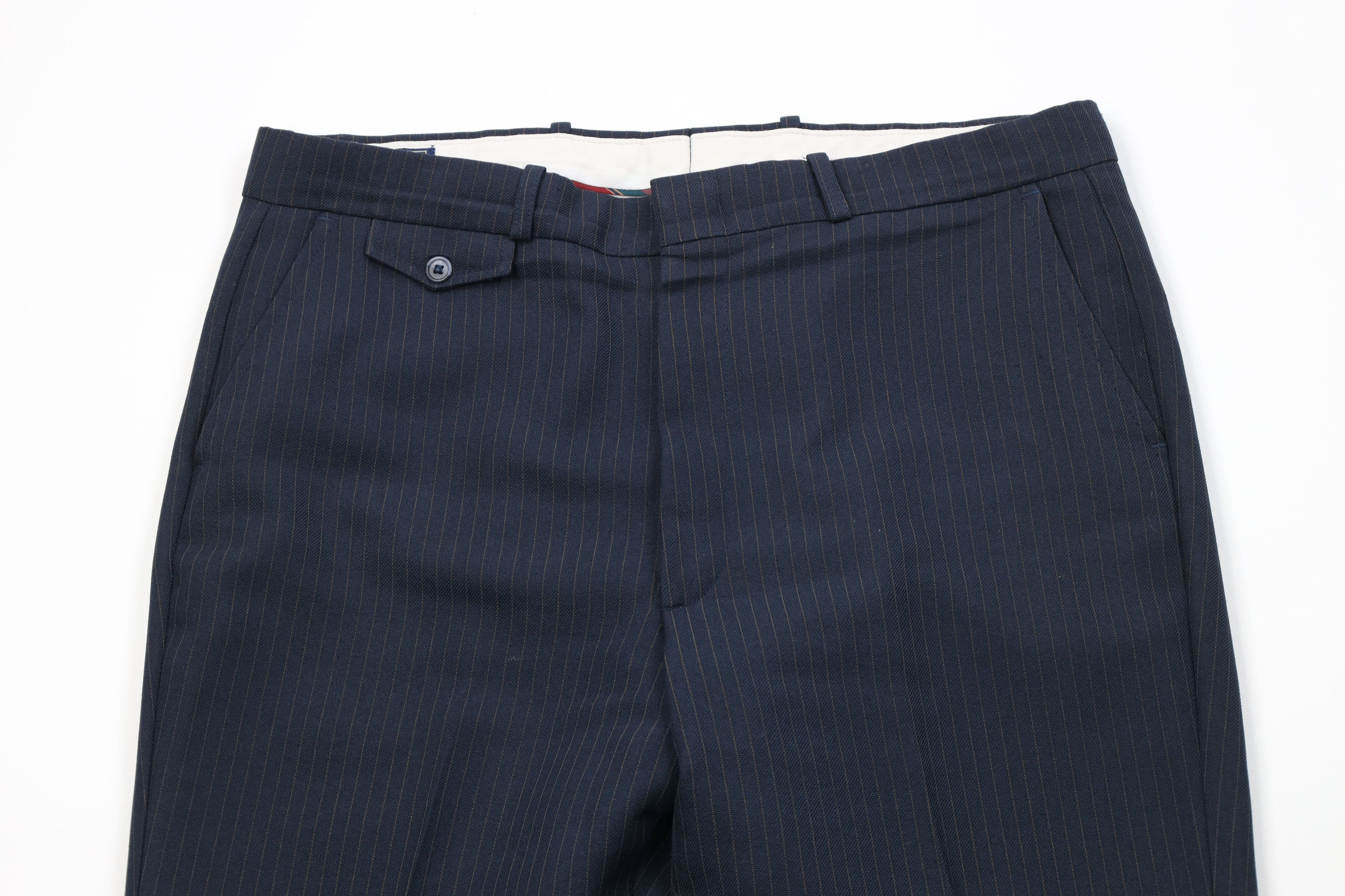 Vintage Vintage 70s Streetwear Pinstriped Wide Leg Chino Pants USA Size US 34 / EU 50 - 2 Thumbnail