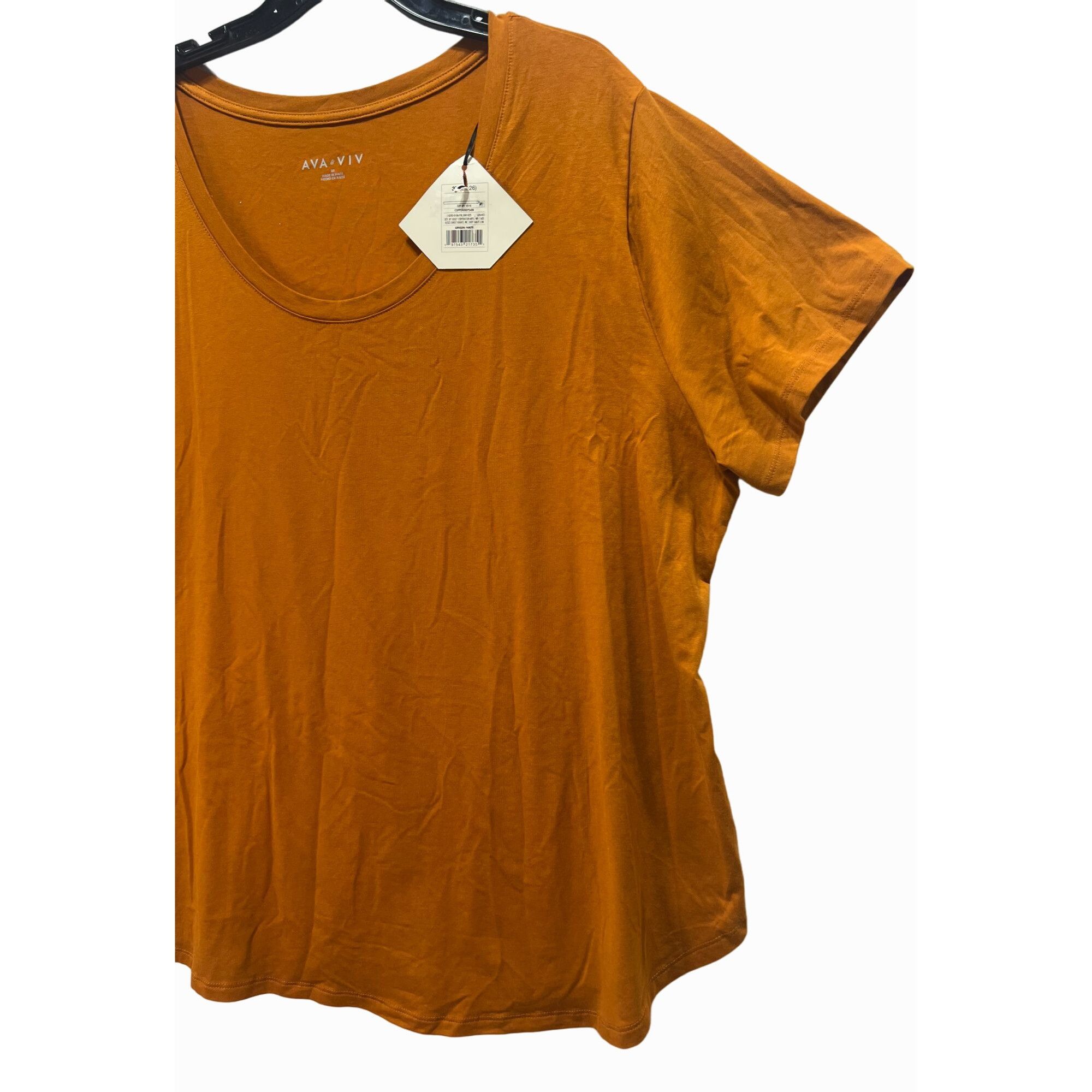 Other Ava & Viv - Women's Short Sleeve Relaxed Scoop Neck T-Shirt Size 3XL / US 20-22 - 17 Thumbnail