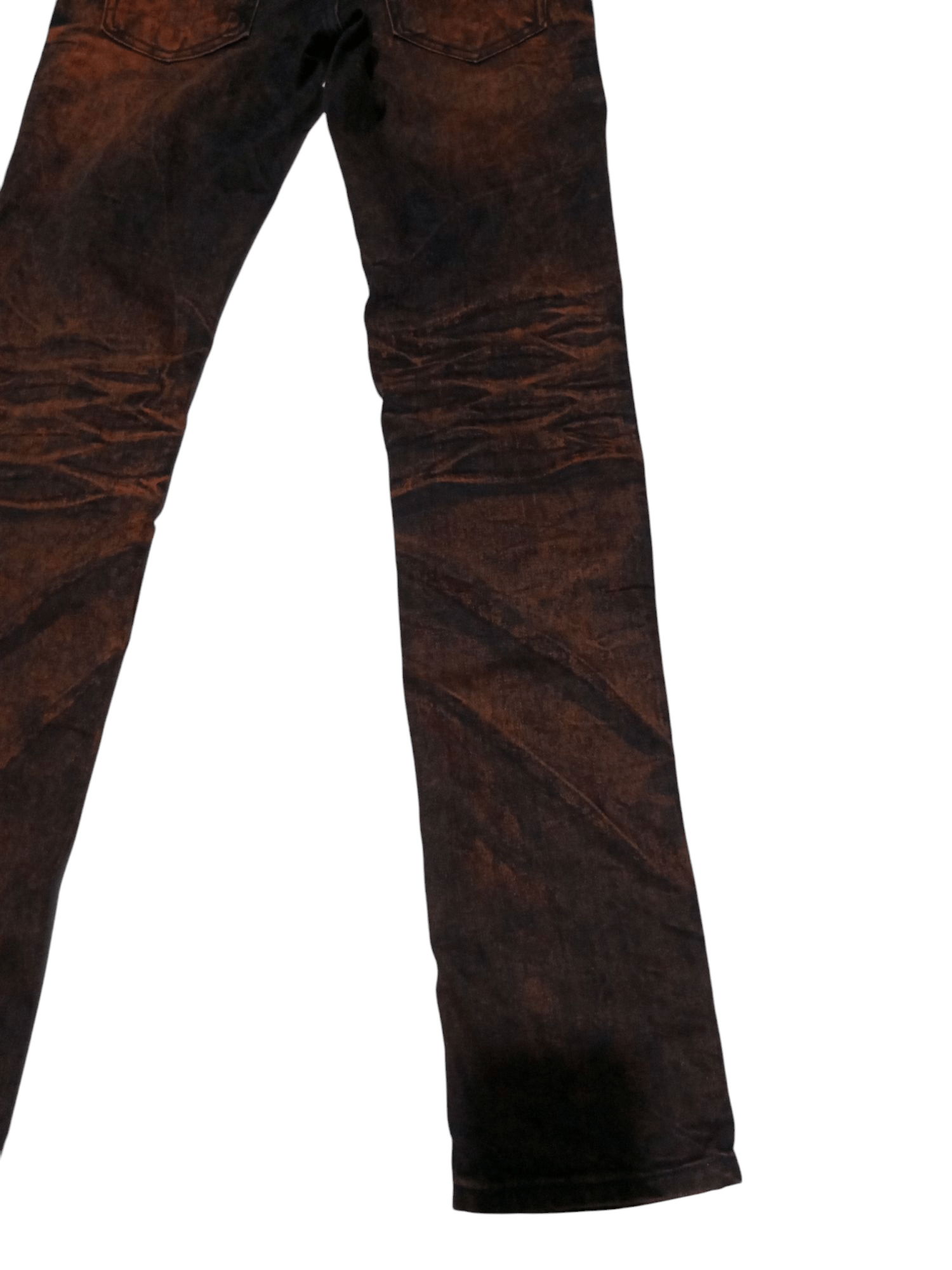 20471120 Vintage ildf black orange washed distressed denim Size US 27 - 9 Thumbnail