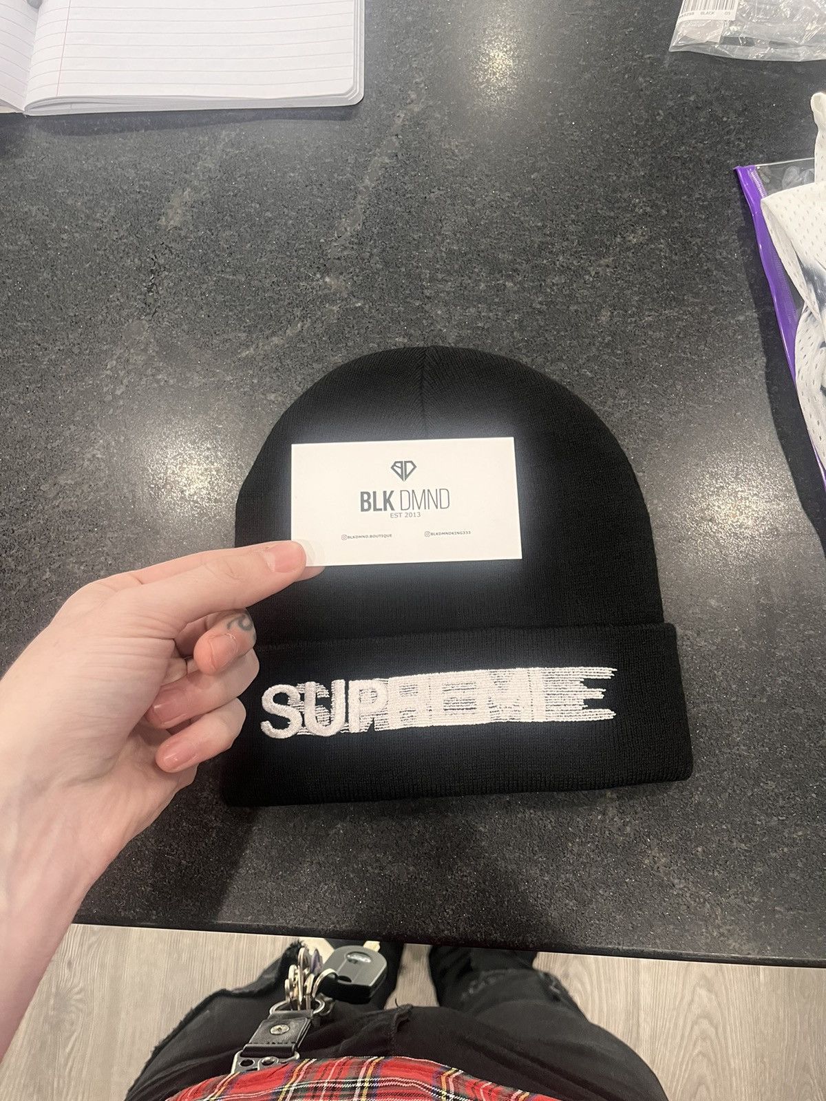 Supreme Motion Logo Beanie Black