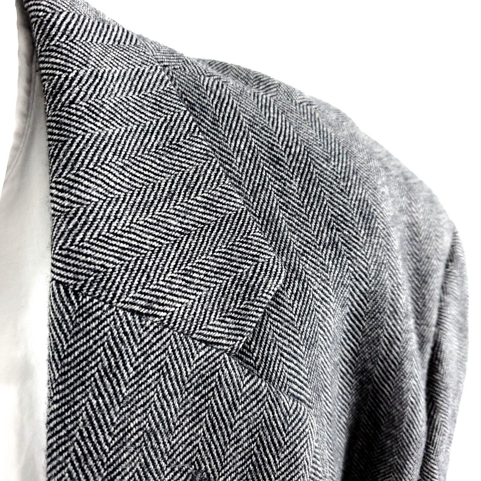 Joseph & Feiss Joseph & Feiss Gold Tweed Lambswool 2 Button Sport Coat 44R Size 44R - 2 Thumbnail