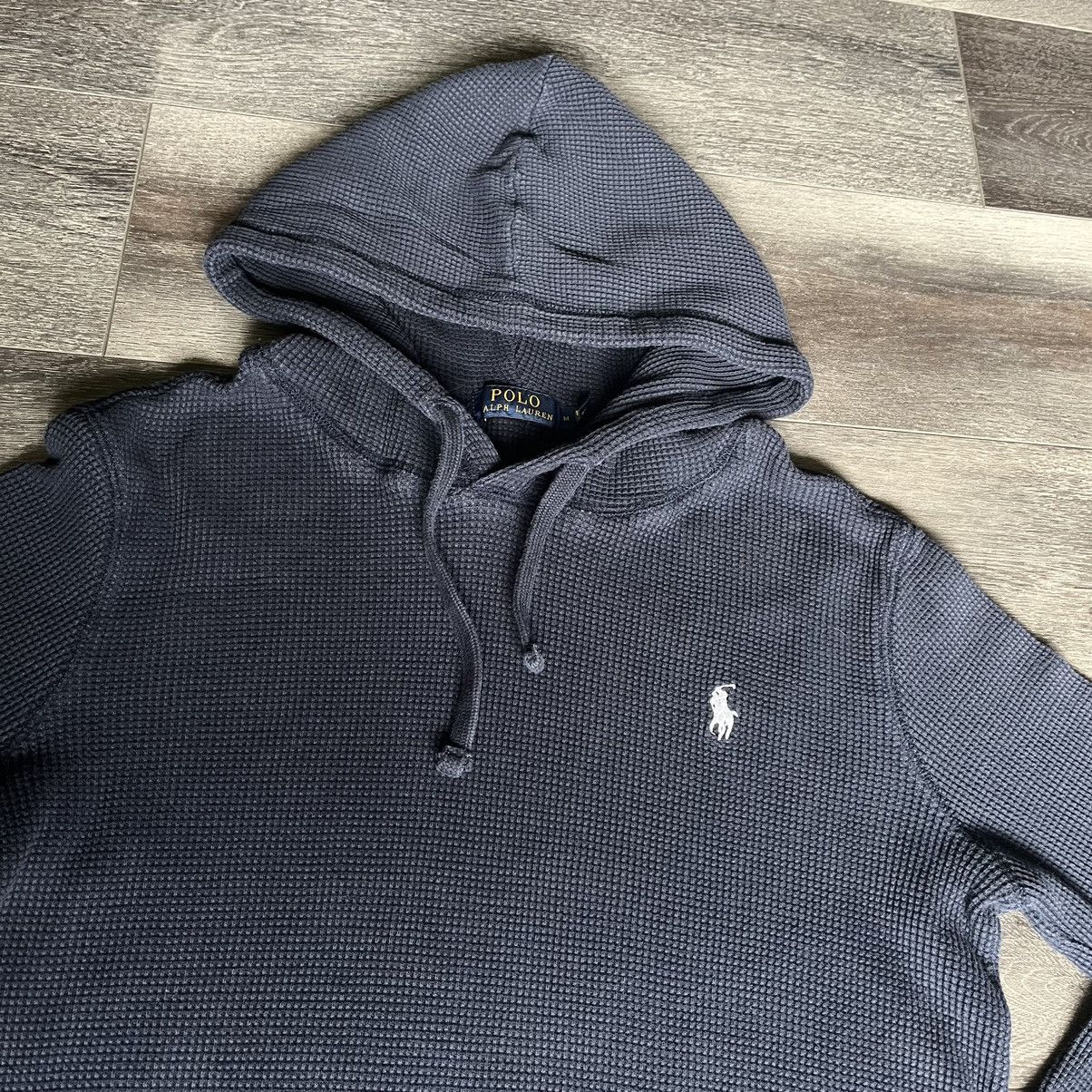 Polo Ralph Lauren Vintage Polo Ralph Lauren Basic Logo Thermal Waffle Hoodie Size US M / EU 48-50 / 2 - 2 Thumbnail