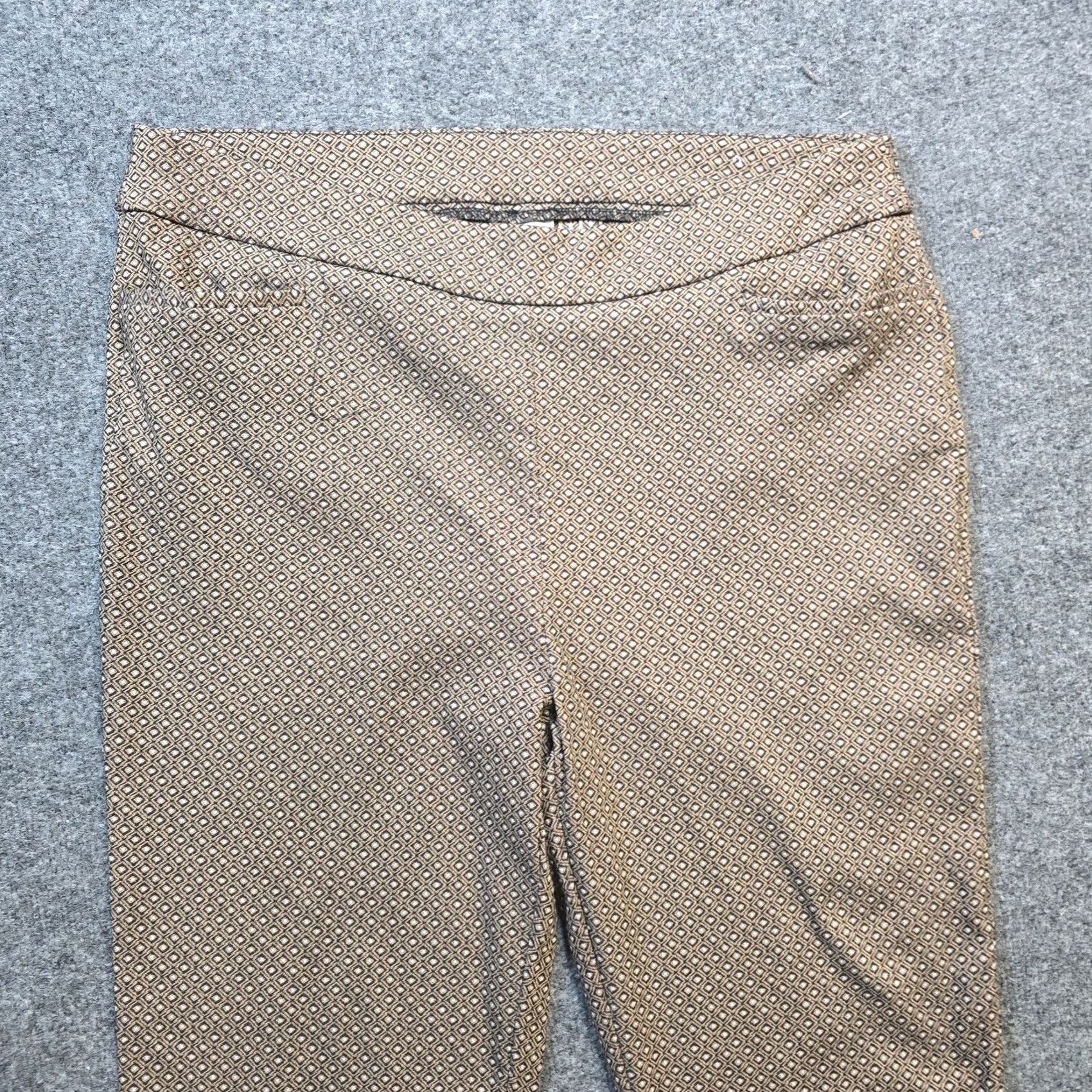 Vintage Chicos Pants Women Size 16 Beige Black Tapered Pull On Dress Pants Career Classic Size 38" / US 16 / IT 52 - 2 Thumbnail