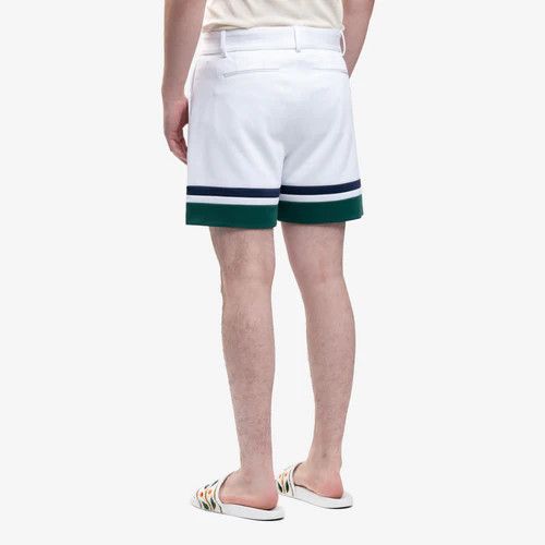 Casablanca o1mle0326 Sports Tailoring Shorts in White/Evergreen Size US 32 / EU 48 - 4 Thumbnail