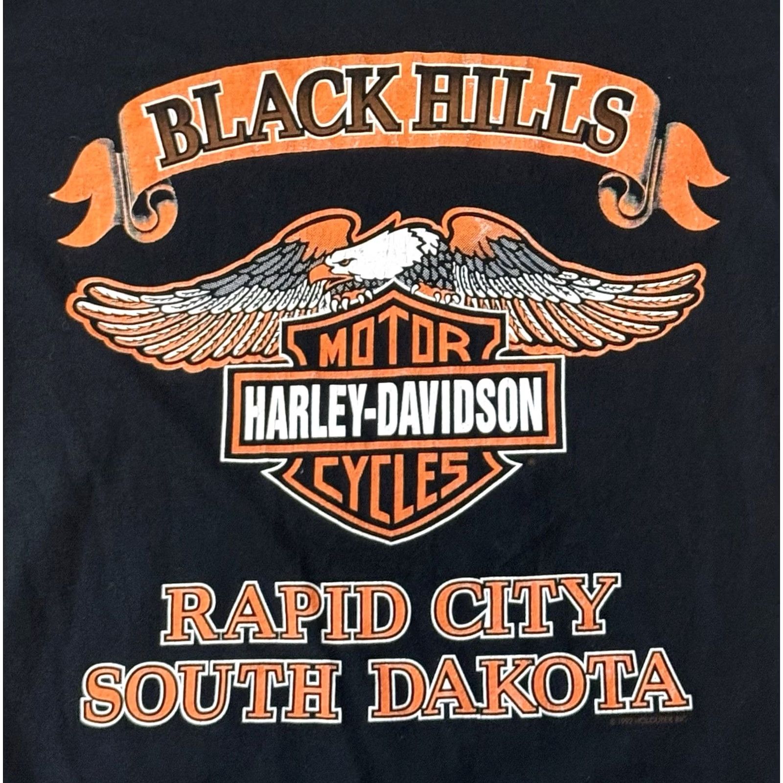 Harley Davidson VINTAGE Harley-Davidson Shirt Unisex Adults Large Black 1990s Howling Wolf Sturgis Biker Size US L / EU 52-54 / 3 - 4 Thumbnail