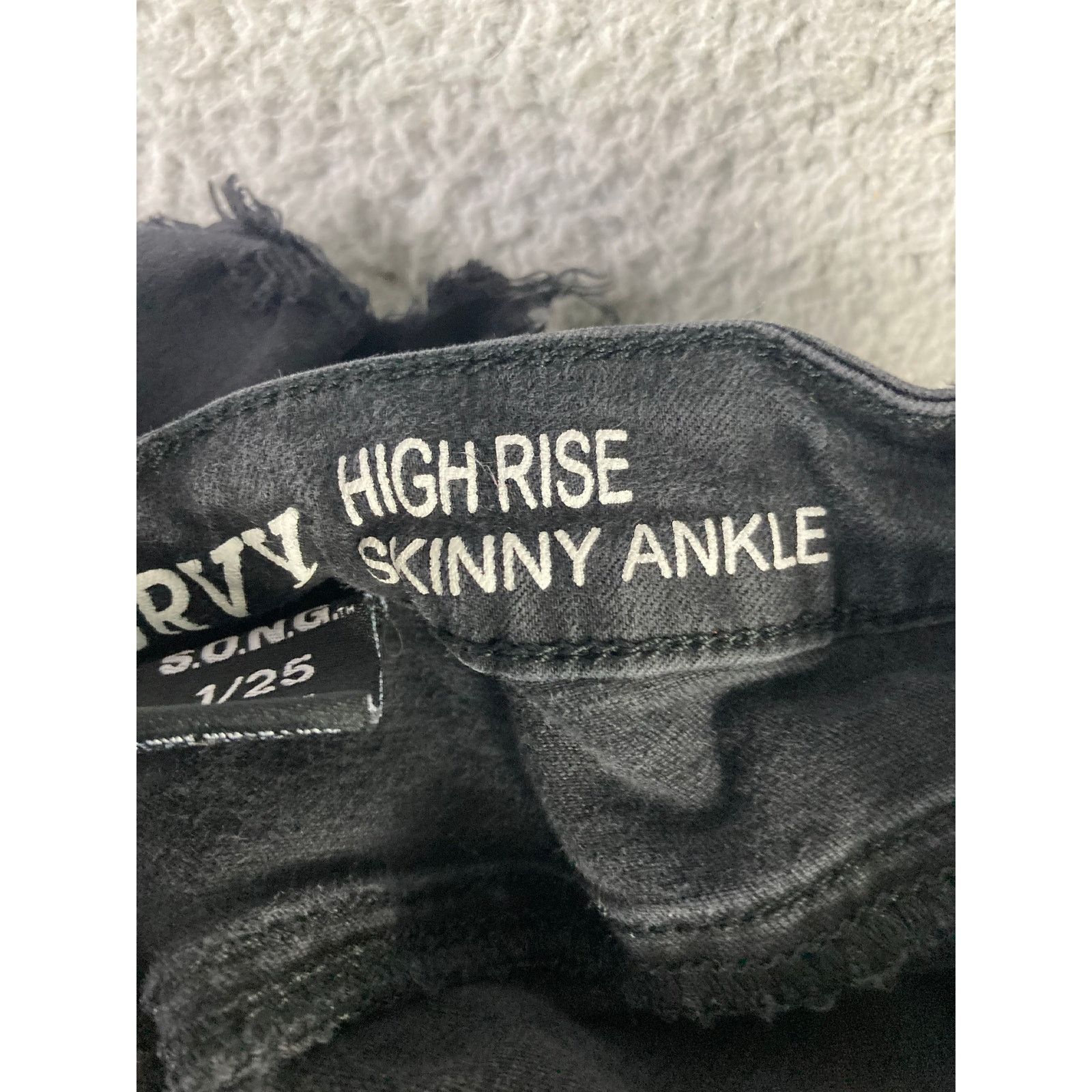 Other Women's Curvy High Rise Skinny Ankle Jeans Black Size 1 Size 22" - 6 Thumbnail
