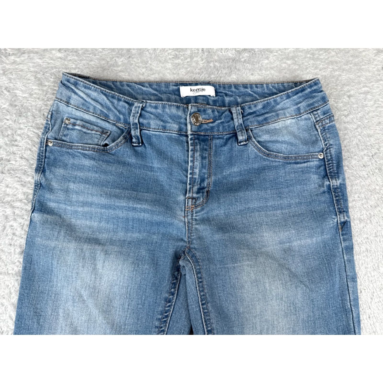Vintage Kensie Jeans Womens Blue Denim Straight Leg Low Rise Cotton Blend Zip 28x24 Jeans Womens Boys? Size 26" / US 2 / IT 38 - 4 Thumbnail