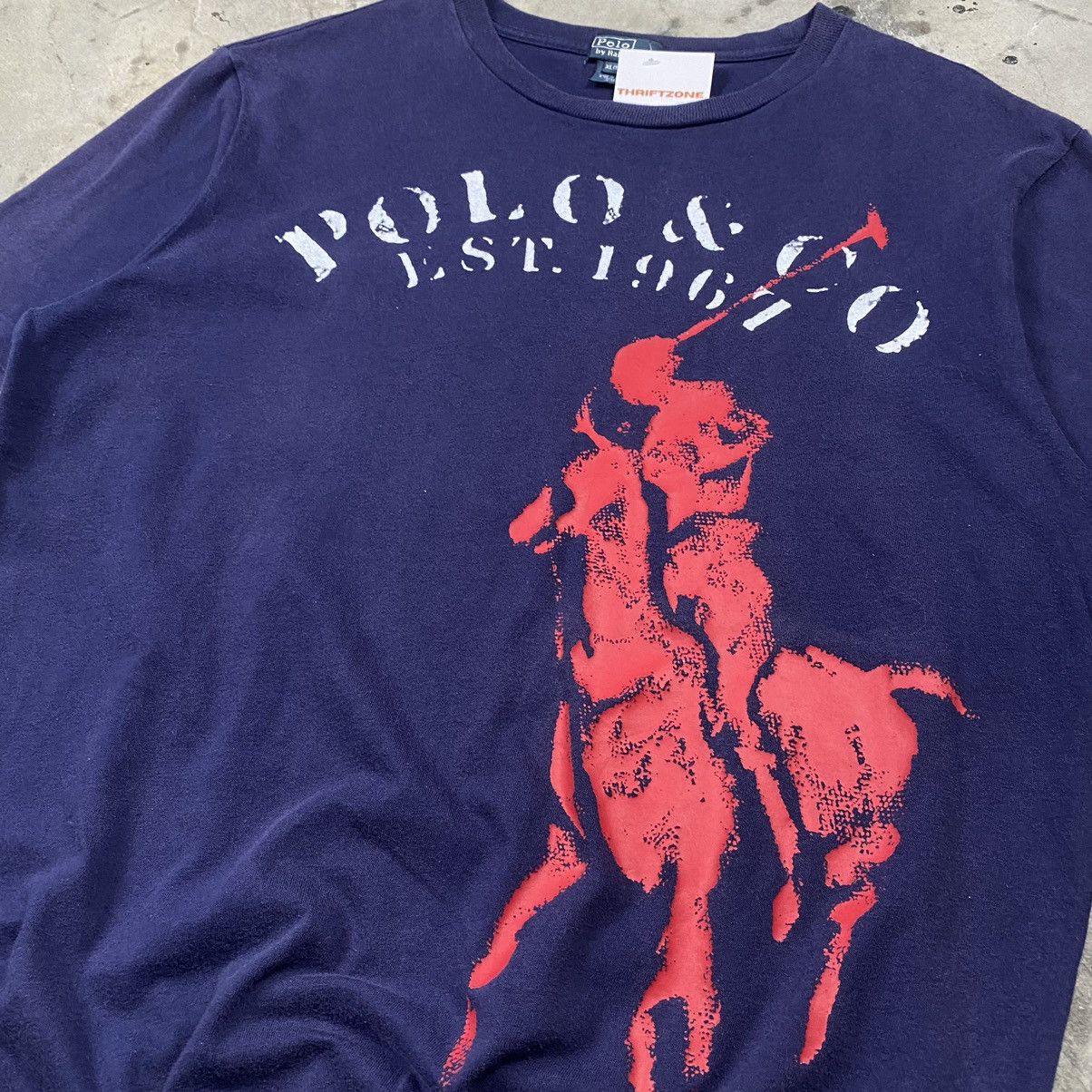 Polo Ralph Lauren × Ralph Lauren × Vintage 90s Polo RL Big Pony Tee Size US M / EU 48-50 / 2 - 2 Thumbnail