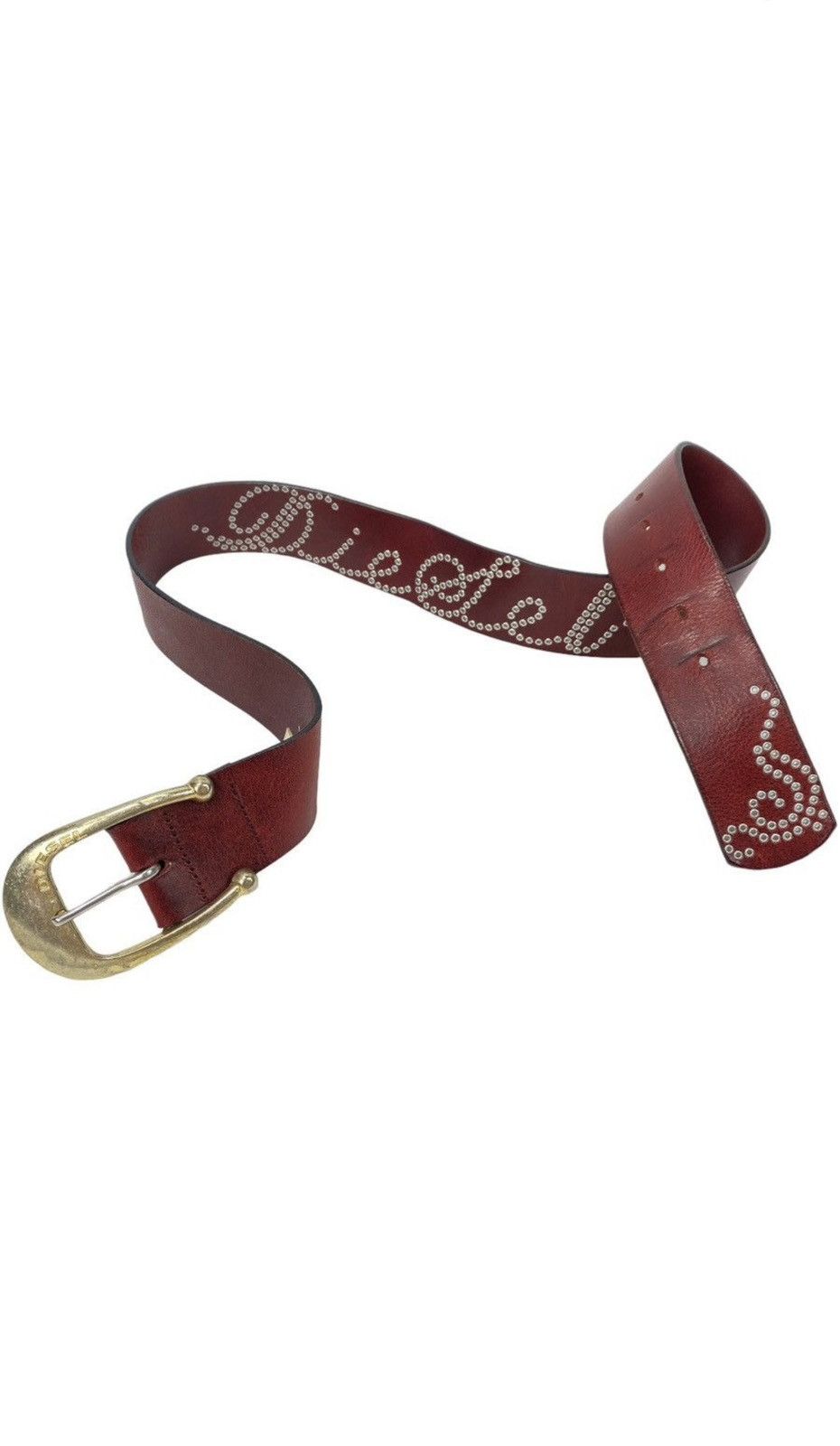 Diesel Studded Diesel Horseshoe Cowboy Western Big Leather Size 34 - 1 Thumbnail