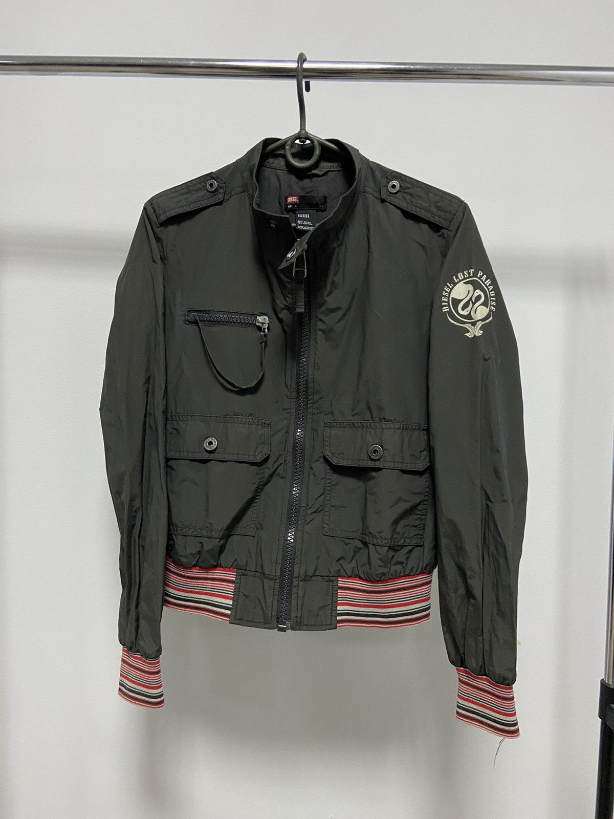 Diesel Diesel Small Logo Vintage Jacket Womans Nylon Size L / US 10 / IT 46 - 1 Thumbnail
