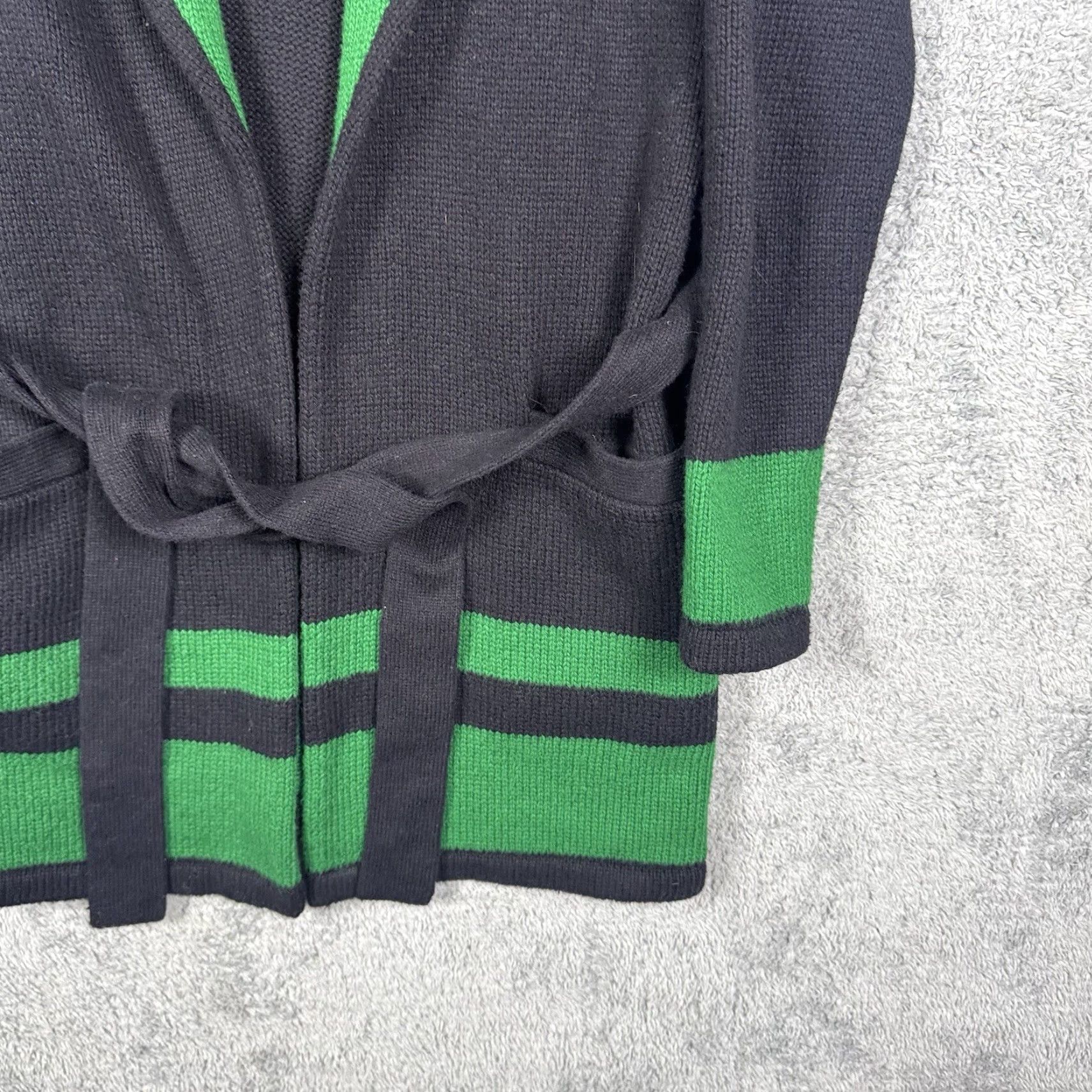 Ralph Lauren Lauren Ralph Lauren Shawl Sweater Cardigan Womens S Open Knit Wool Viscose Soft Knit Style Cardigan Striped Fall Winter Christmas Classic Womens Size S / US 4 / IT 40 - 2 Thumbnail
