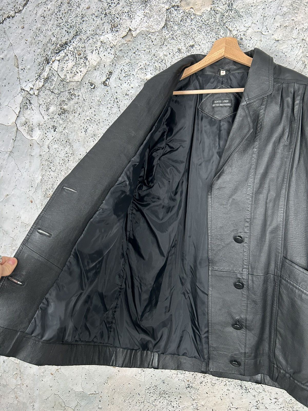 Genuine Leather Vintage Avant Garde Black Genuine Leather Jacket Designer Size US M / EU 48-50 / 2 - 5 Thumbnail