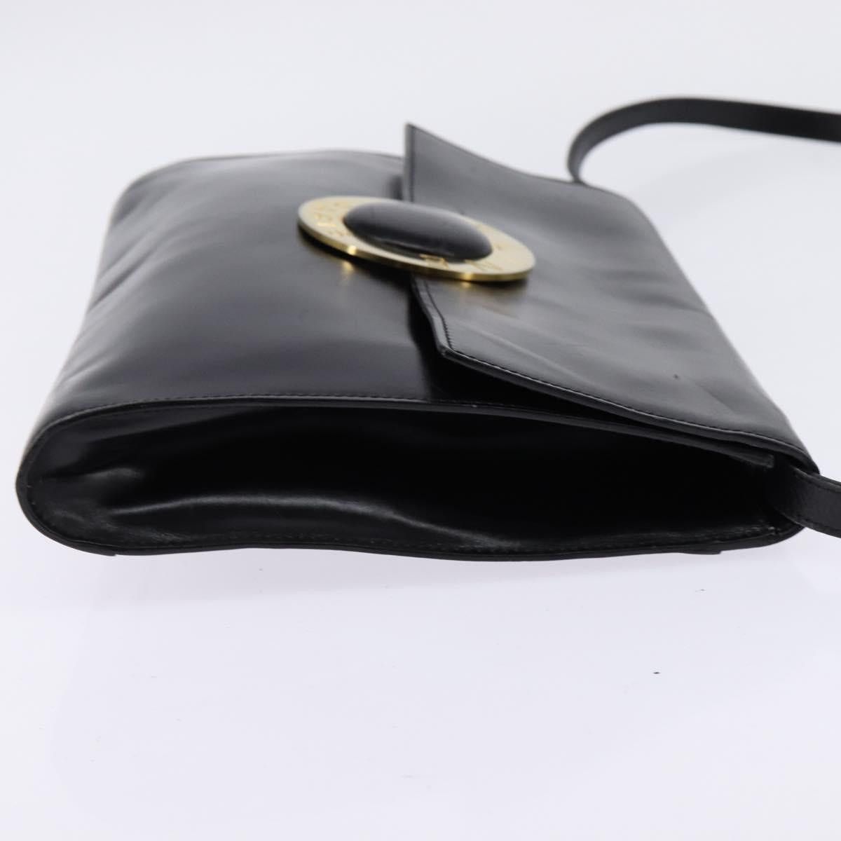 Celine CELINE Circle Shoulder Bag Leather Black Gold Size ONE SIZE - 5 Thumbnail