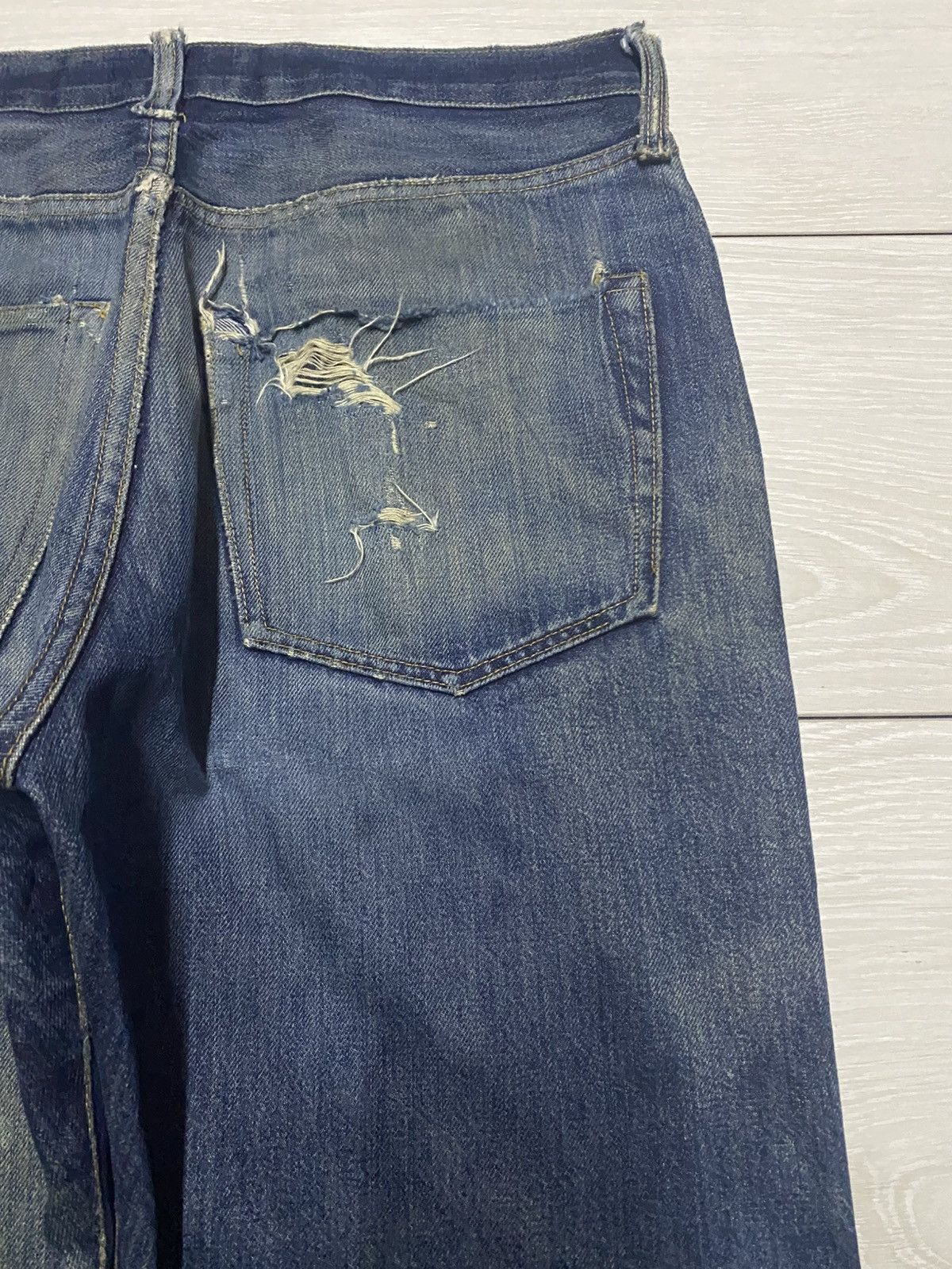 Supreme Vintage Supreme Denim Selvedge Baggy Heavy Repair Jeans Size US 33 - 8 Thumbnail