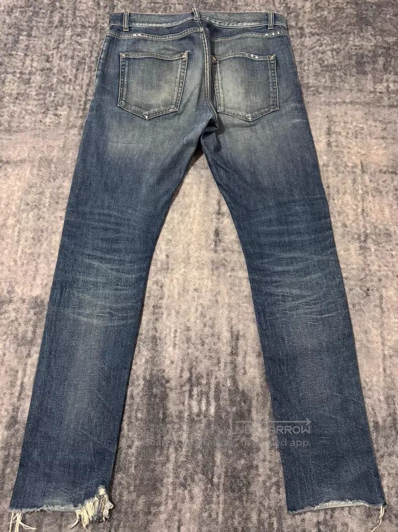 Saint Laurent Paris Saint Laurent Paris Light Blue Ghost Claw Distressed Fring Size US 32 / EU 48 - 2 Thumbnail