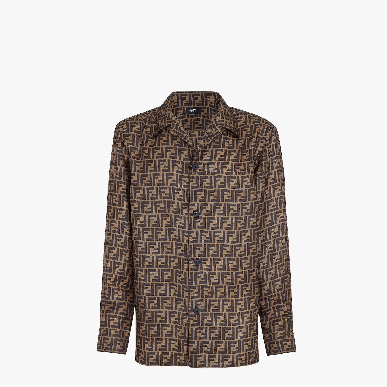 Fendi o1s1wg111025 M.Shirt/Wove N Fabric in Brown Size US M / EU 48-50 / 2 - 1 Thumbnail