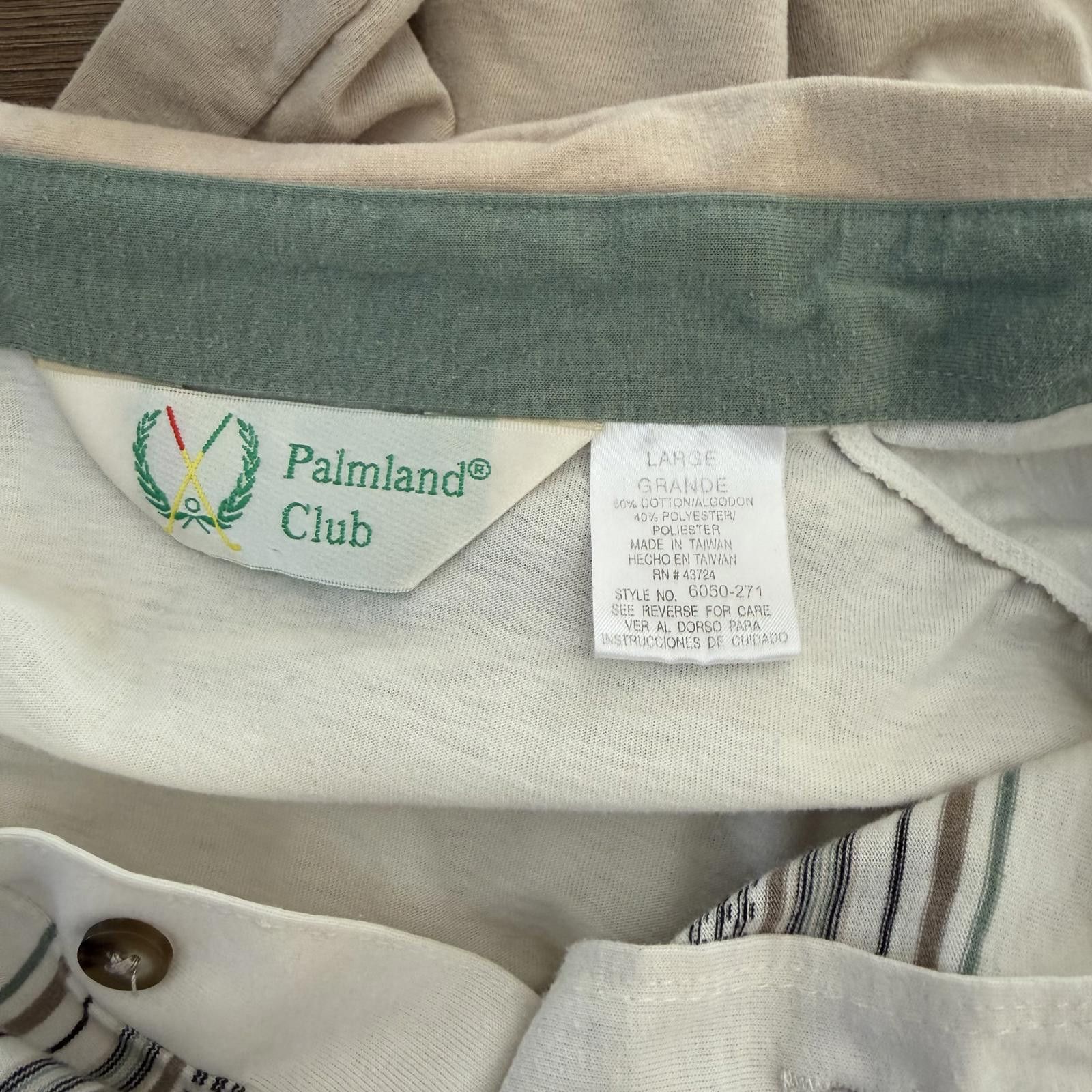 Other Vintage 90s Palmland Club Golf Polo Stripe Shirt Preppy Size US L / EU 52-54 / 3 - 5 Thumbnail