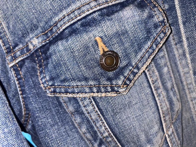 Saint Laurent Paris Saint Laurent Denim Jacket with Shark Patch Size US M / EU 48-50 / 2 - 4 Thumbnail