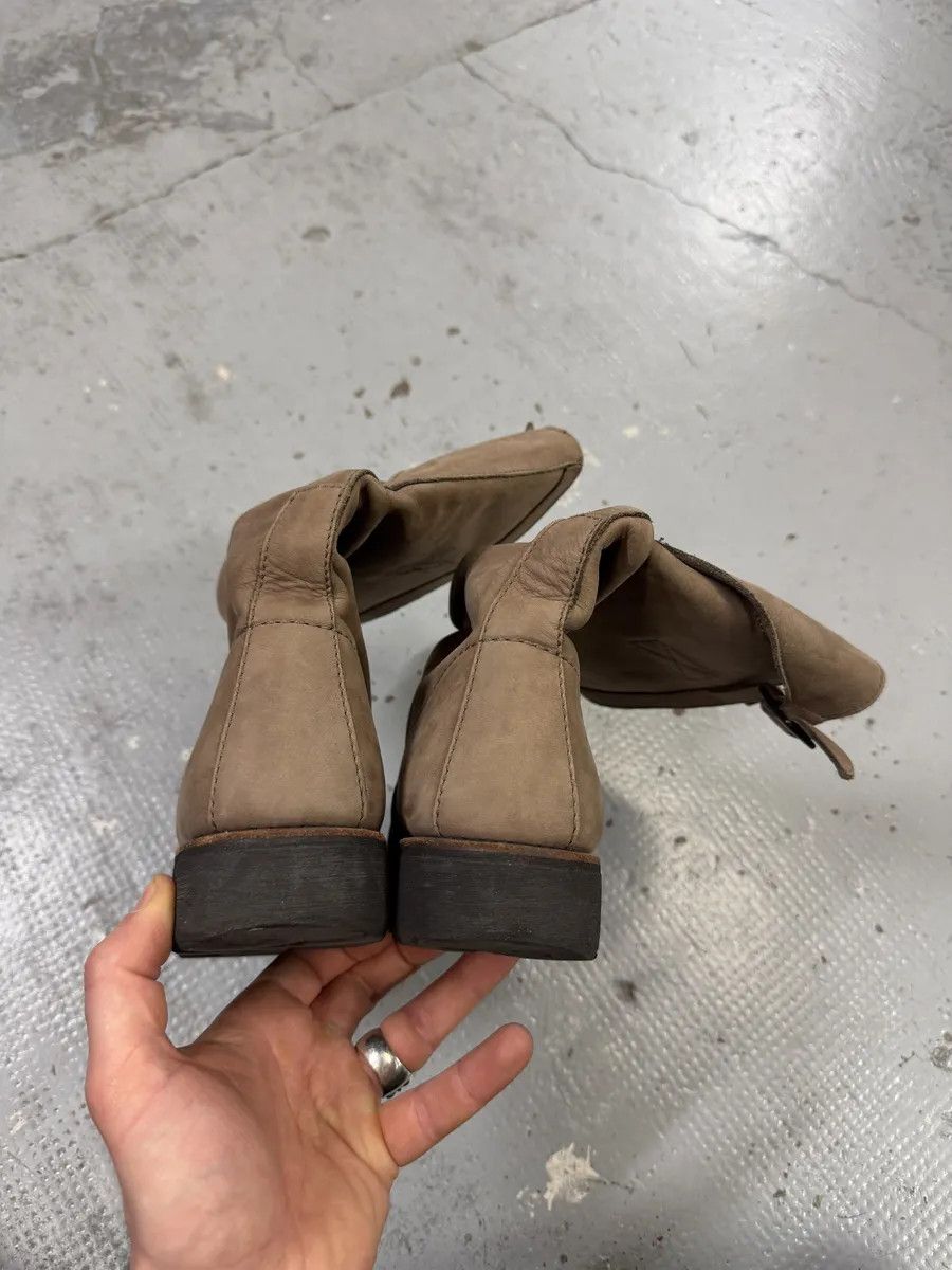 Dirk Bikkembergs 2000s Bikkembergs Beige Brown Eroded Leather Ankle Boots Size US 8 / EU 41 - 5 Thumbnail