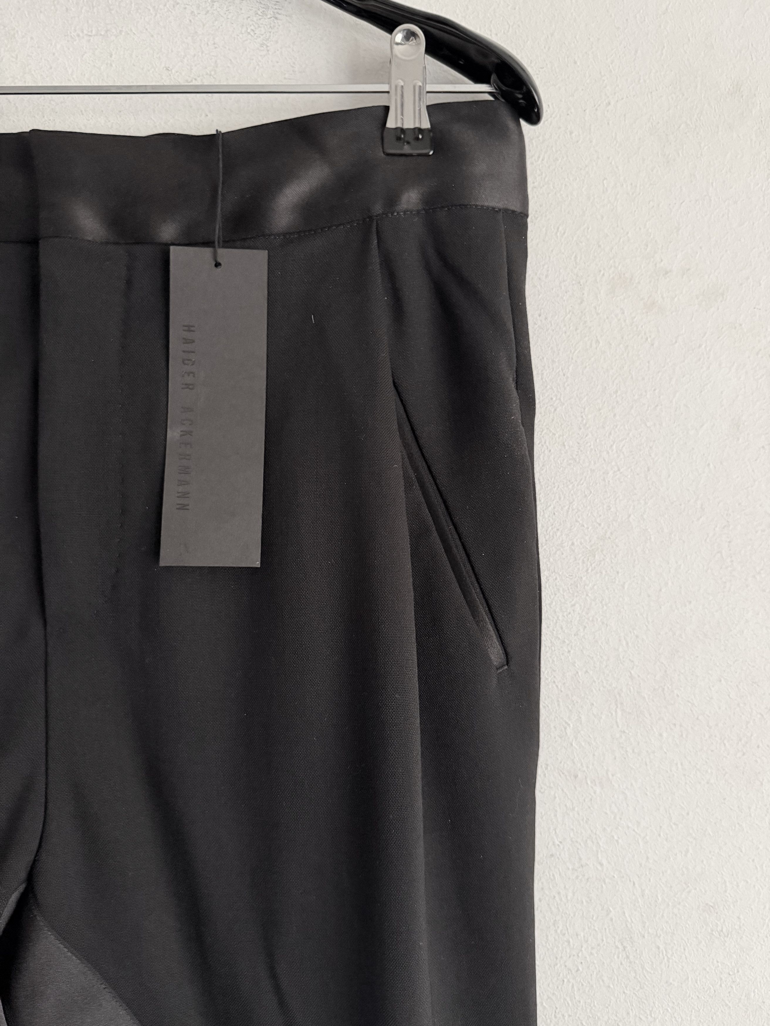 Haider Ackermann Fleecewool Silk-Trim Tuxedo Trousers Size US 30 / EU 46 - 10 Thumbnail
