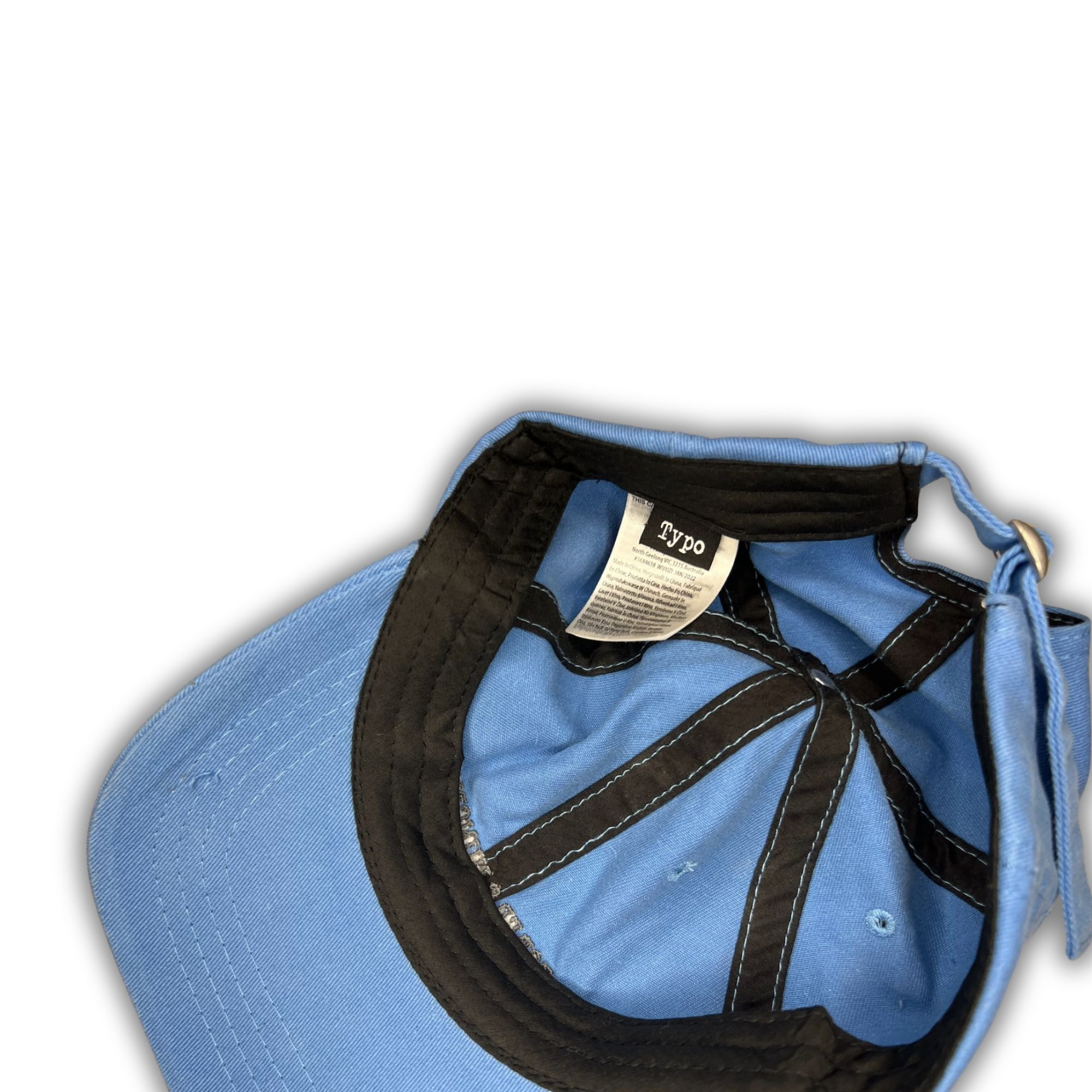 Other Typo Blue "Bored & Hungry" Cotton Adjustable Dad Hat Size ONE SIZE - 5 Thumbnail