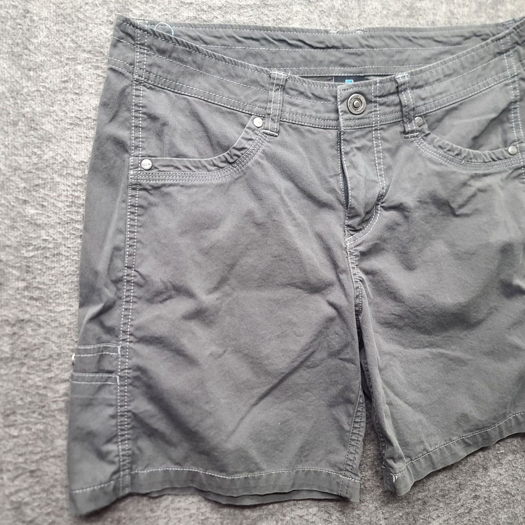 Vintage Kuhl Shorts Womens 8 Cargo Pocket Cotton Nylon Spandex Canvas Relaxed Mid Rise Gray Outdoor Hiking PT Size 30" / US 8 / IT 44 - 7 Thumbnail