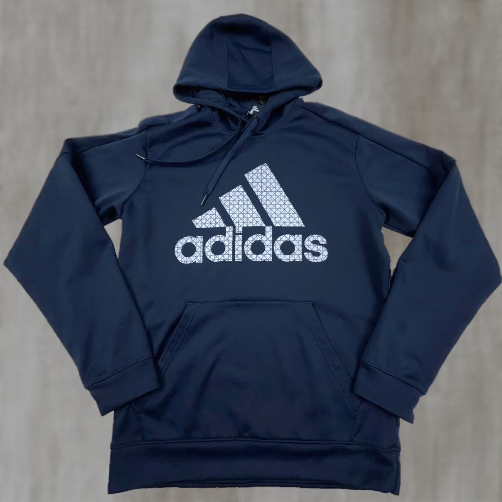 Adidas Adidas Hoodie Men Medium Blue Gray Clima Warm Pullover Sweatshirt Logo Colorblock Size US M / EU 48-50 / 2 - 1 Thumbnail