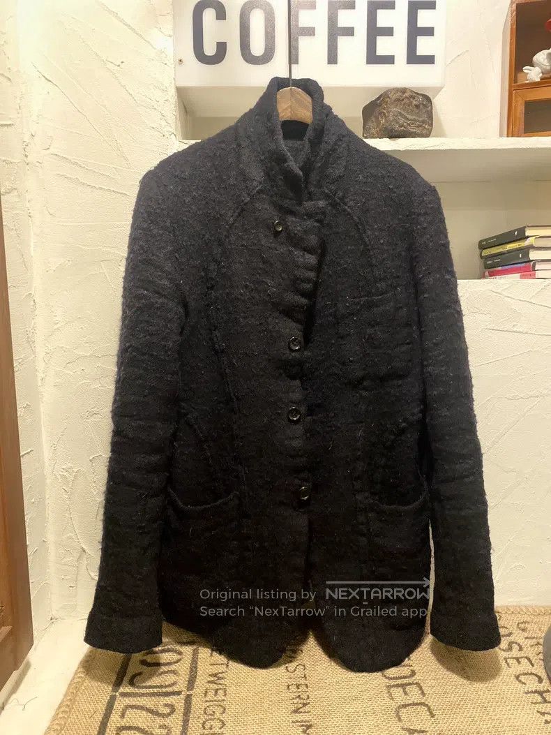 Comme des Garcons Comme Des Garcons Early Crinkle Wool Blazer Notched Lapel Size US S / EU 44-46 / 1 - 1 Thumbnail