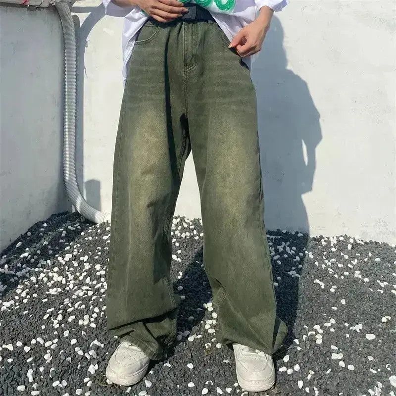 Japanese Brand Jeans Baggy Frayed wide-leg retro Style Hip-hop Trousers Size US 32 / EU 48 - 6 Thumbnail