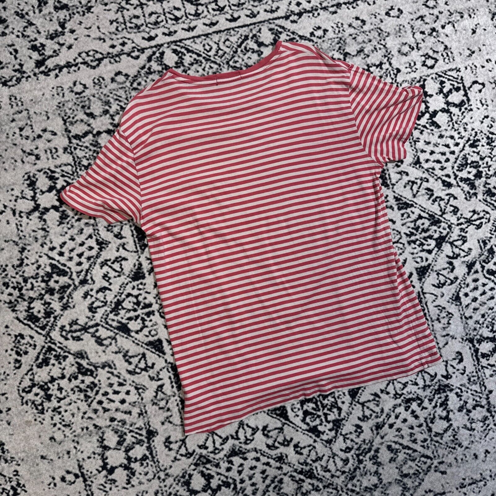 Ralph Lauren × Vintage Vintage Ralph Lauren Red White Striped Cotton T-Shirt Size M Size US M / EU 48-50 / 2 - 11 Thumbnail