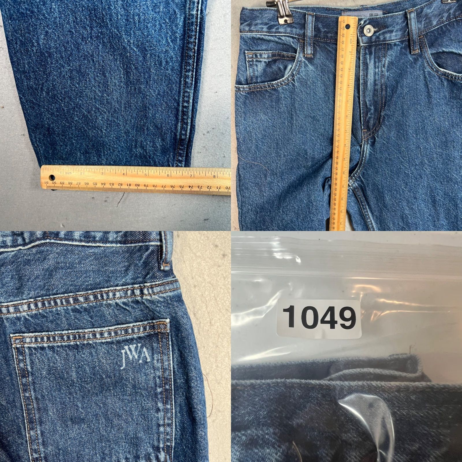 Uniqlo Uniqlo J.W. Anderson Womens Size 29 High-Waisted Straight Leg Denim Jeans Blue 5-Pocket Regular Rise Regular Color: Blue Jeans Women 29s Size 29" - 8 Thumbnail