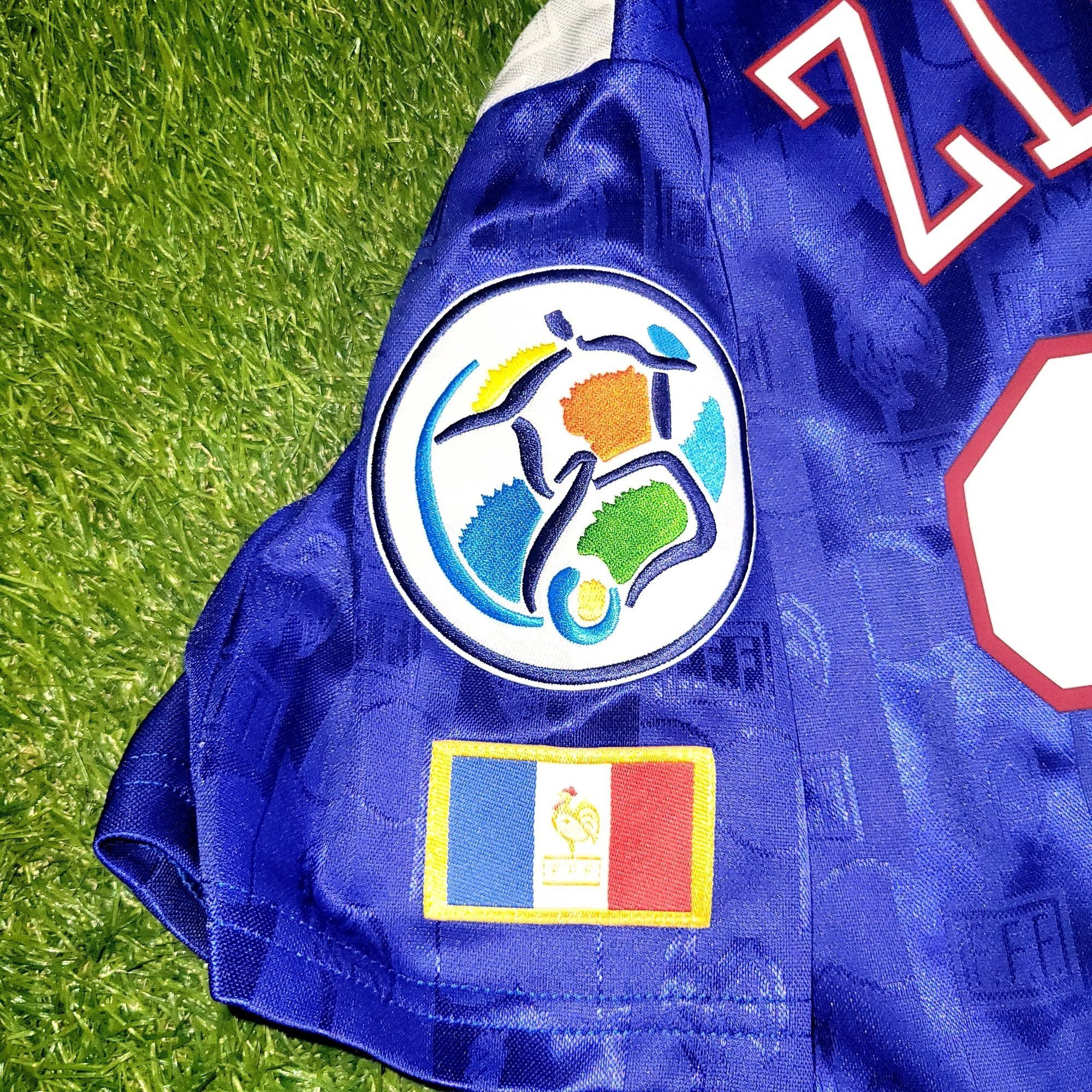 Adidas Zidane France Adidas 1996 EURO CUP Soccer Jersey Shirt L Size US L / EU 52-54 / 3 - 4 Thumbnail